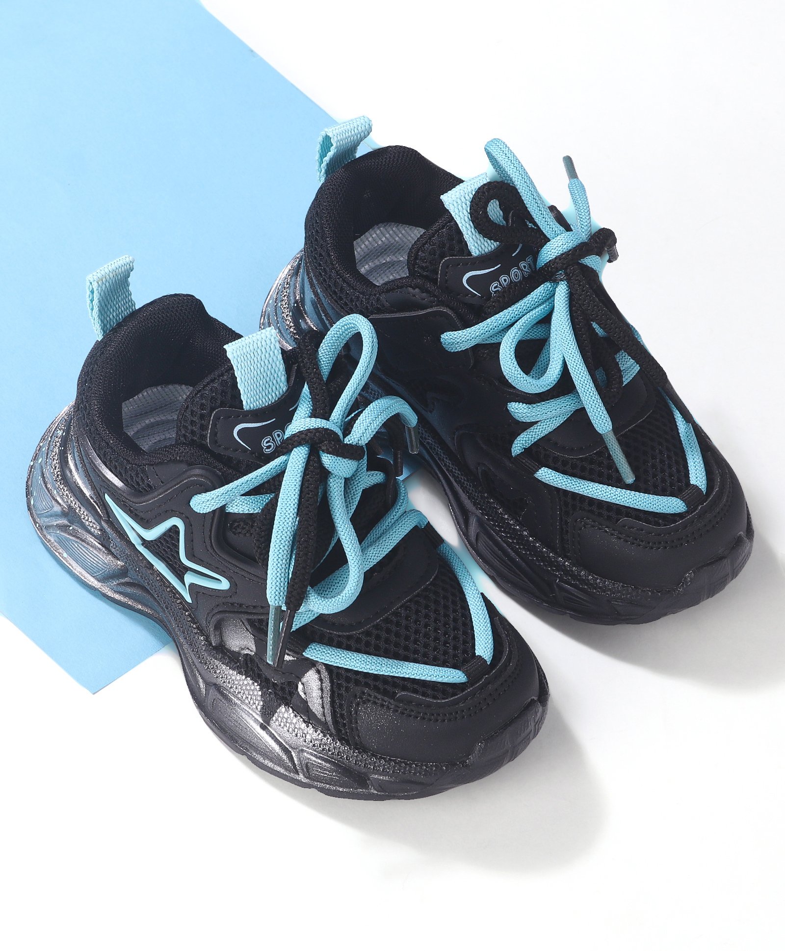 Oh! Pair Slip On Sneakers with Lace Up Closure - Black-picture-24