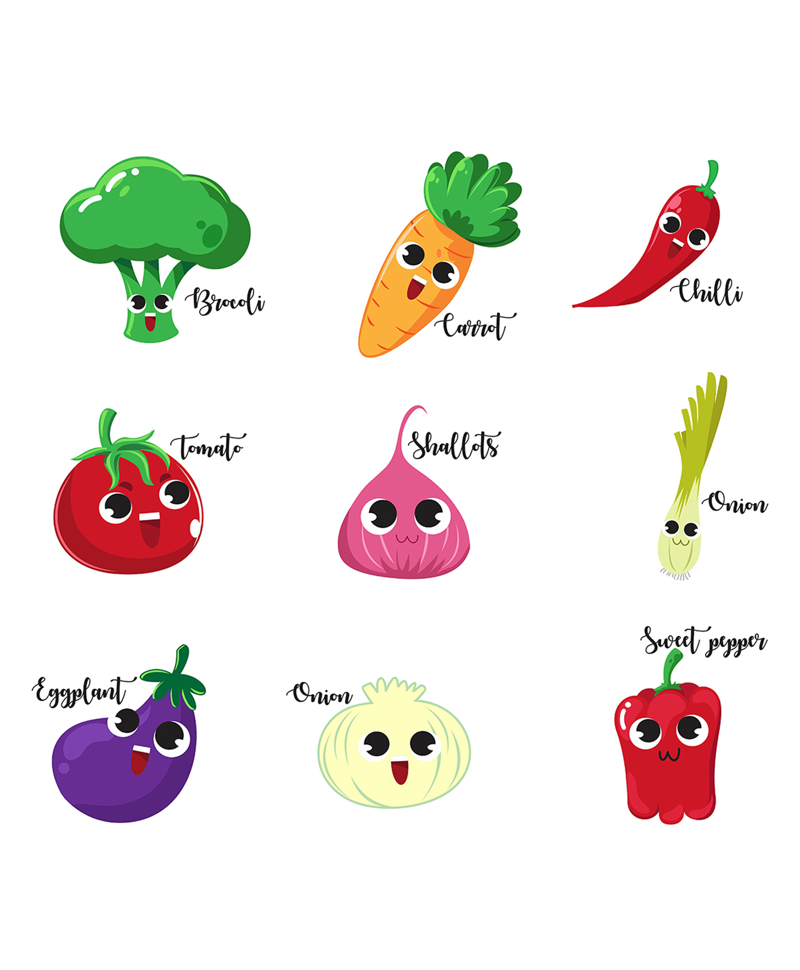 Wallstick Cartoon Vegetables wallstickers-picture-13