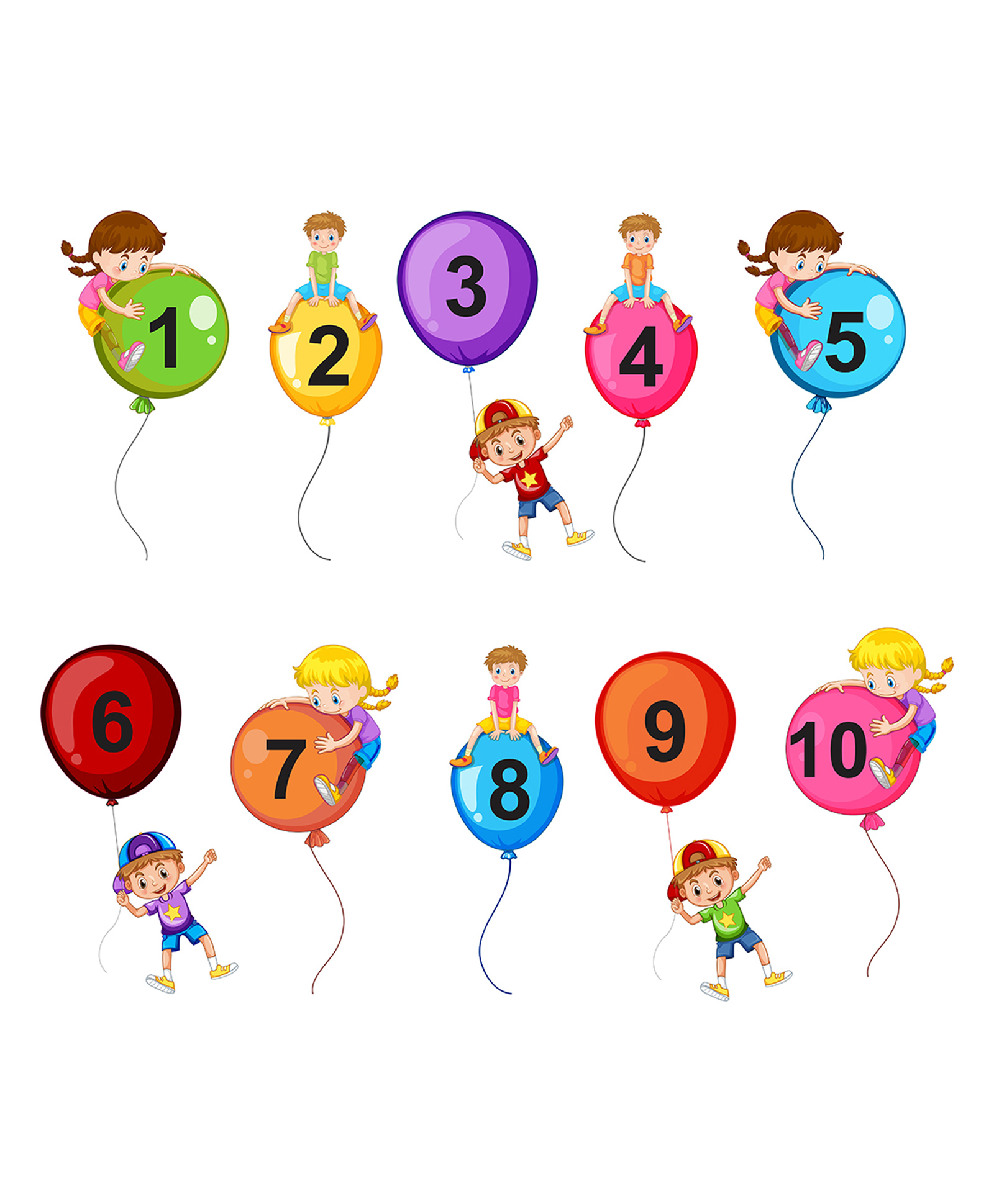 Wallstick Numbers with kids wallstickers-picture-15