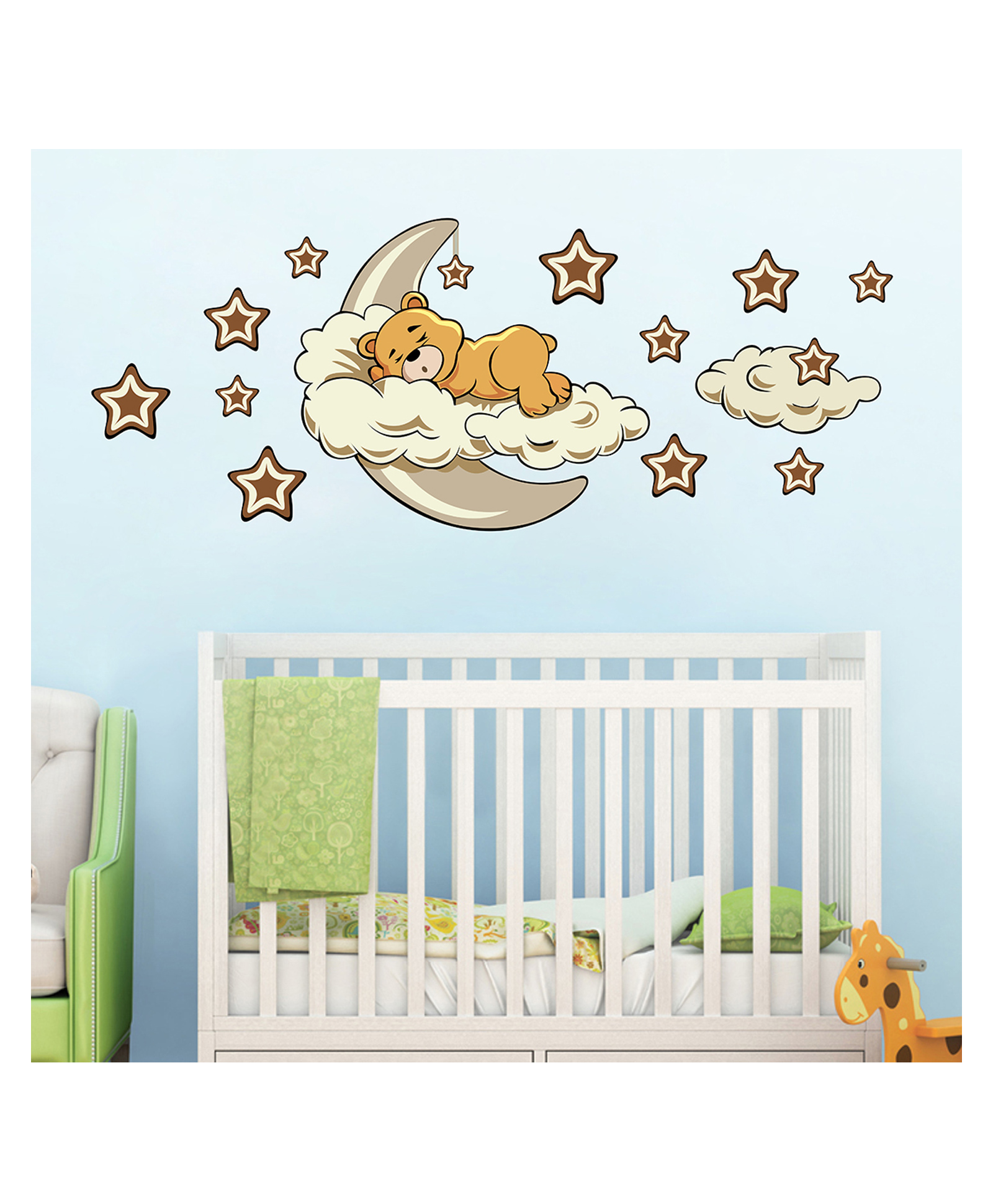 Wallstick  Teddy with Stars wallstickers-picture-15