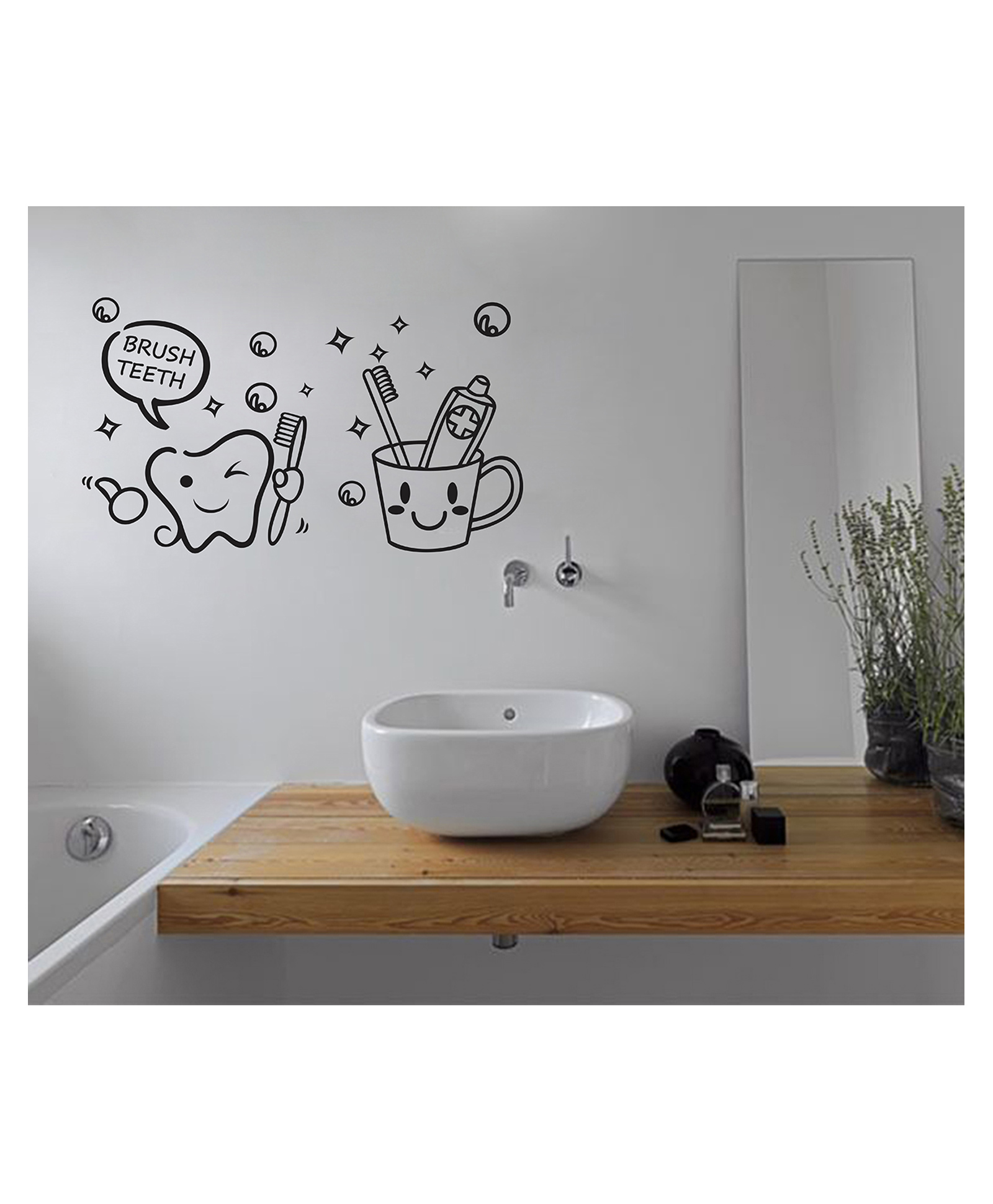 Wallstick Brushing time wallstickers-picture-24
