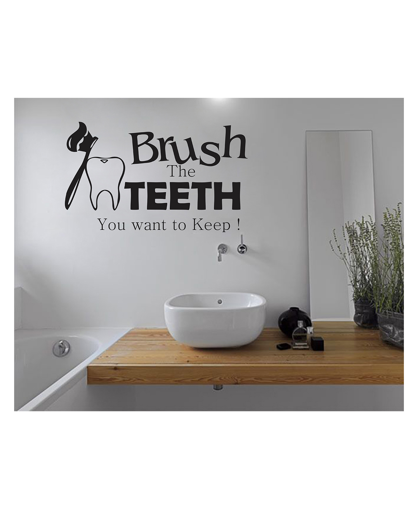 Wallstick Brush The Teeth wallstickers Vinyl-picture-19