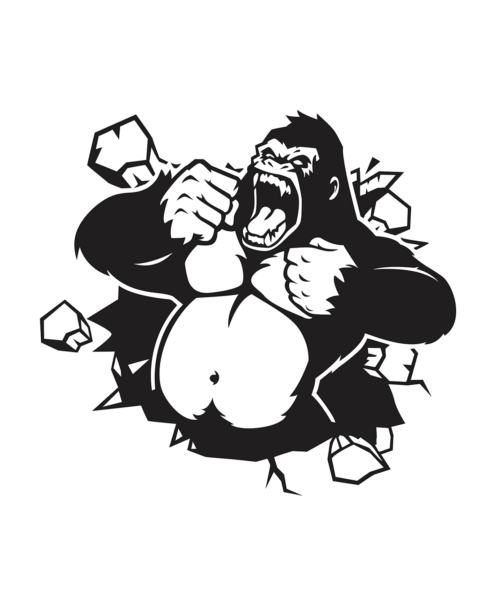Wallstick Angry Gorilla wallstickers Vinyl-picture-13