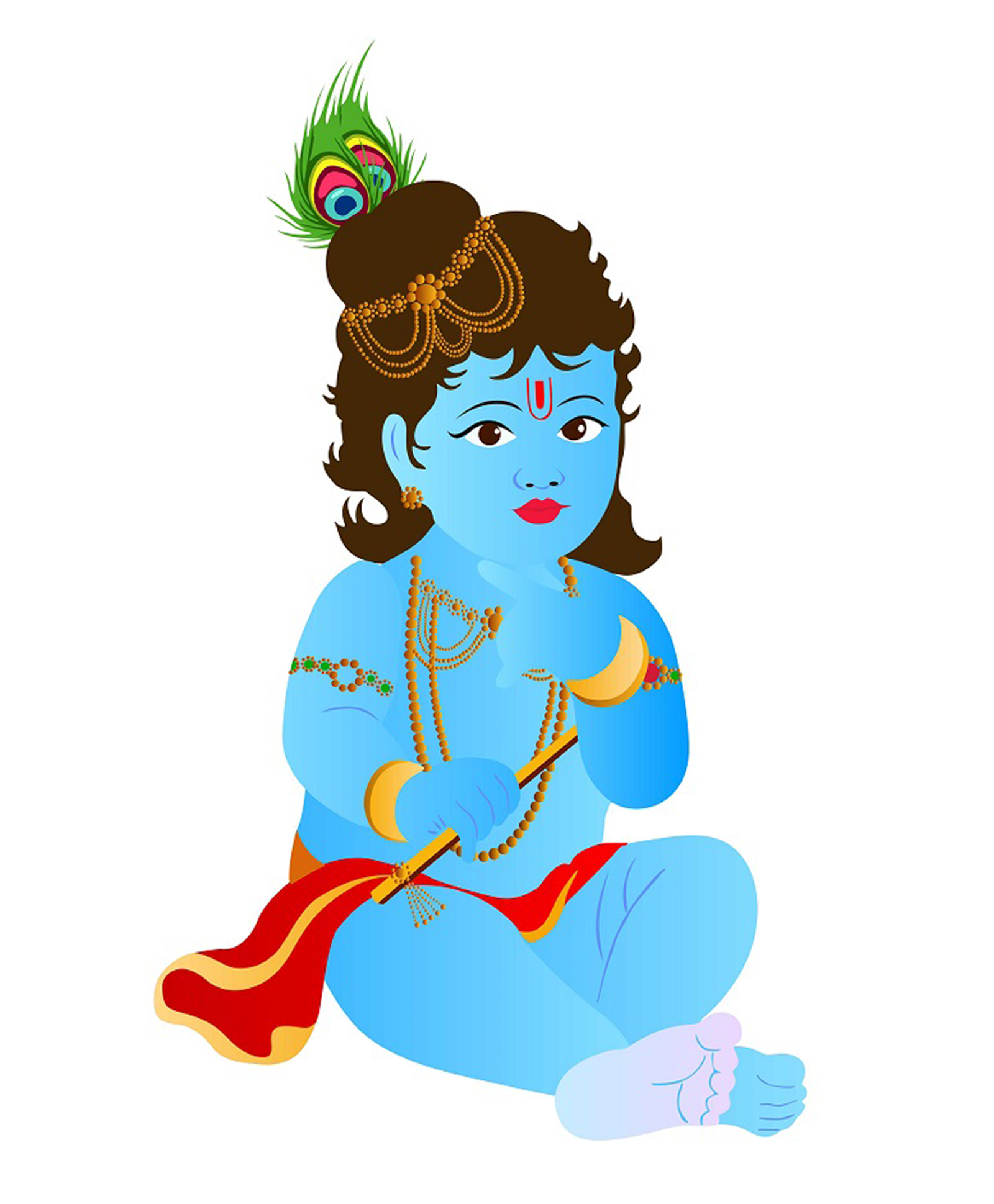 Wallstick Lord Krishna wallstickers Vinyl-picture-30