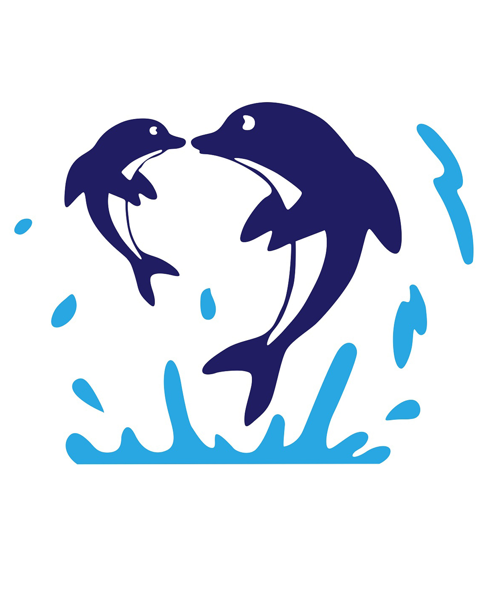 Wallstick Blue Dolphin wallstickers Vinyl-image-1