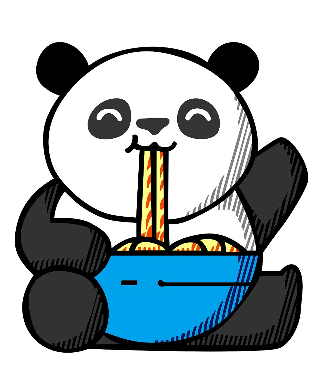 Wallstick Cute Panda wallstickers Vinyl-image-2