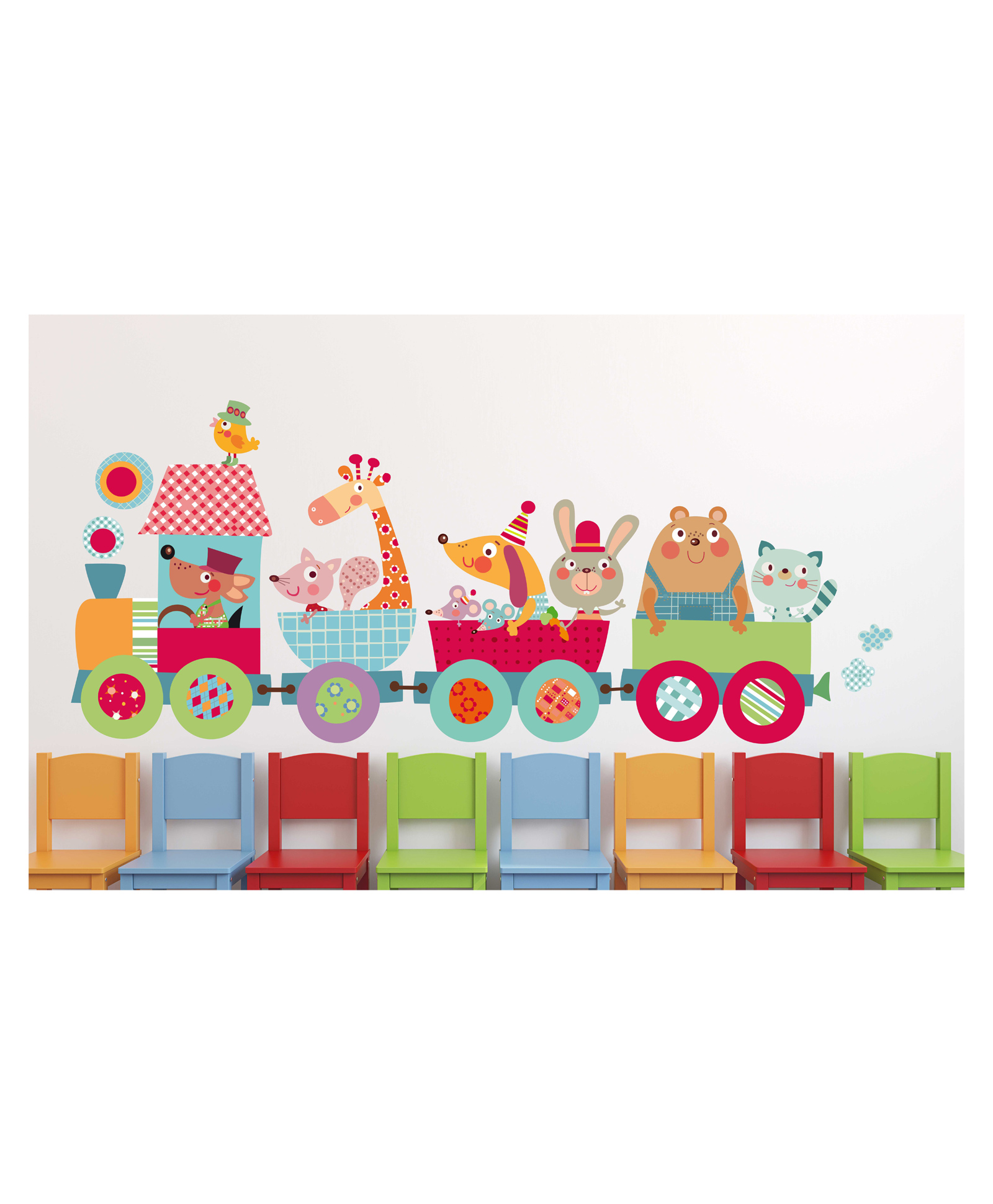 Wallstick Happy Animals Train wallsticker-image-45
