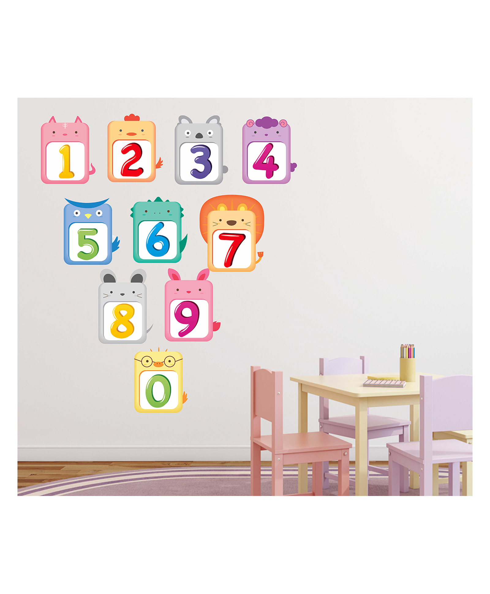 Wallstick Kids Numbers wallsticker (Vinyl 80 cm x 70 cm)-picture-20