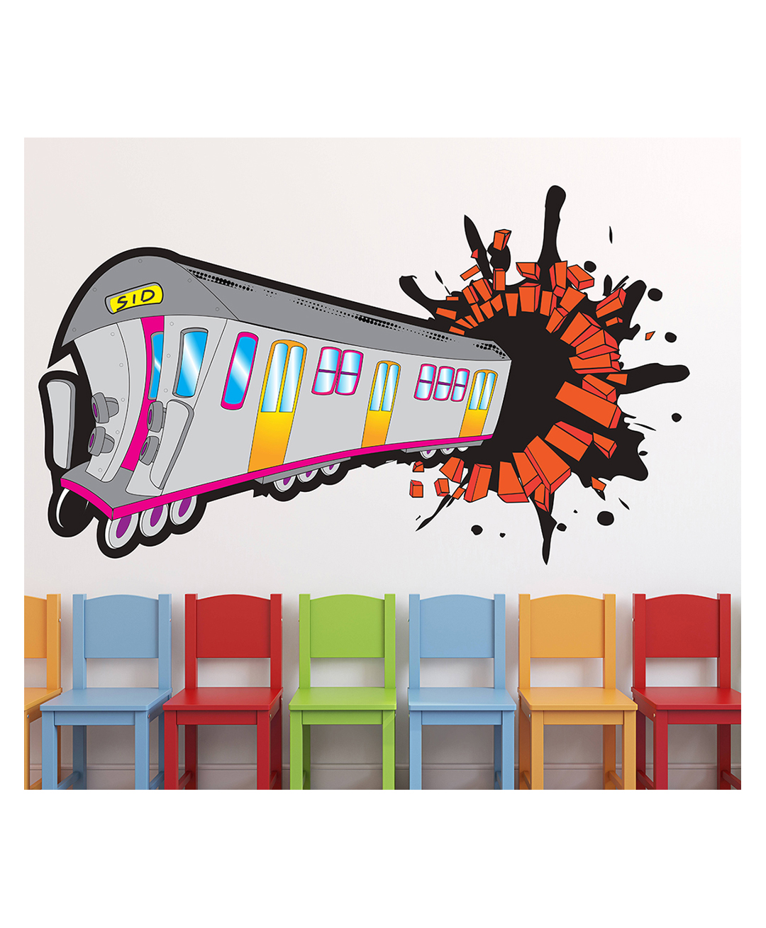 Wallstick Colourful Train wallstickers-image-22