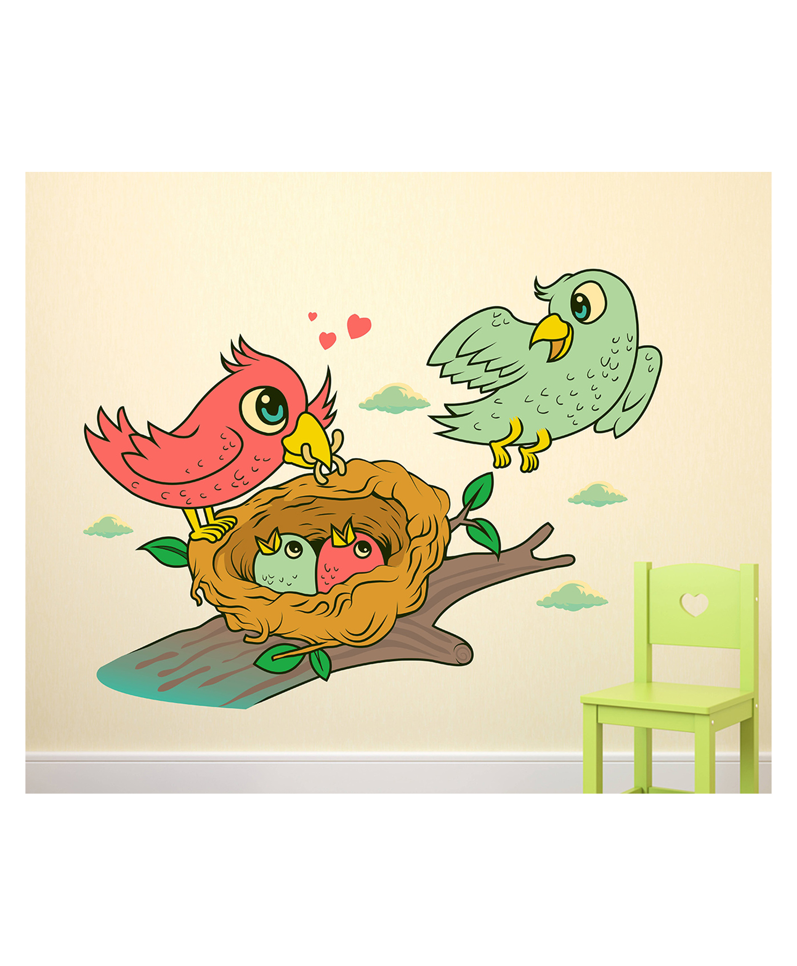 Wallstick Cute Birds Family wallstickers-image-41