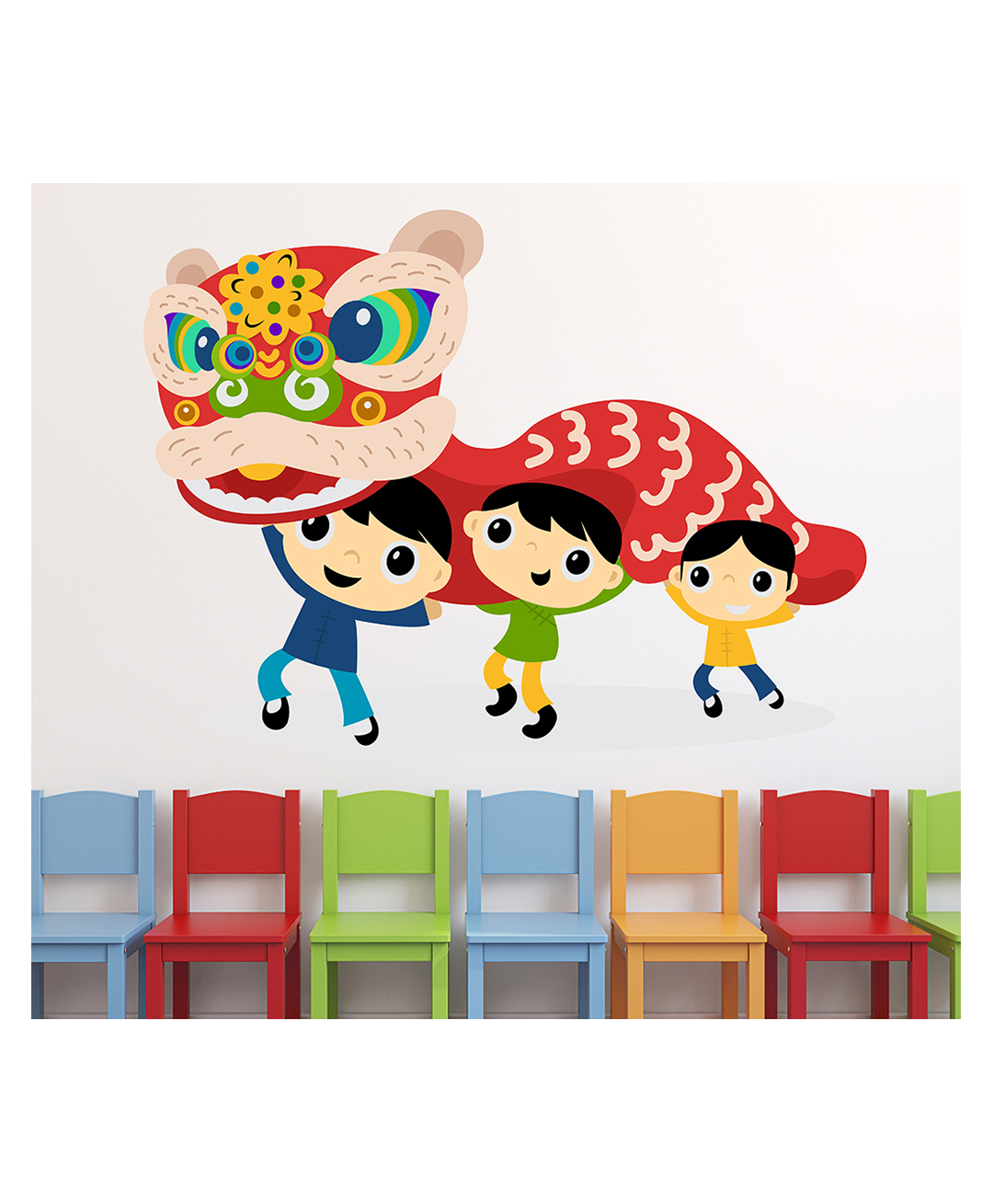 Wallstick Dragon Dancing Kids wallstickers-image-14