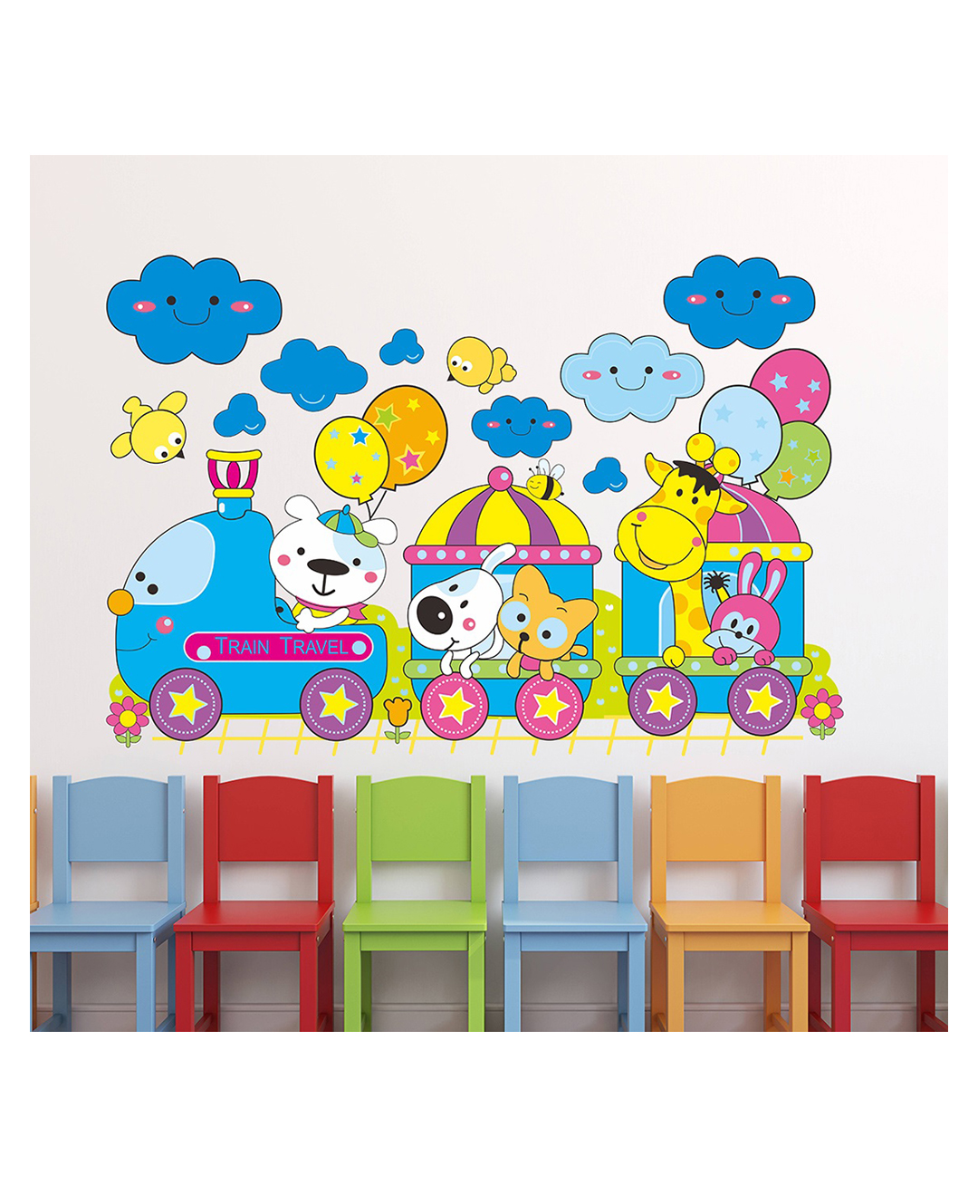Wallstick Funny Animals Train wallstickers-image-41