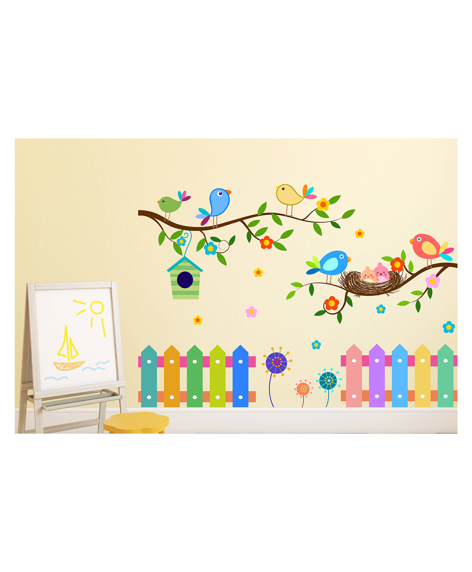 Wallstick Tree with Birds Family wallstickers-picture-37