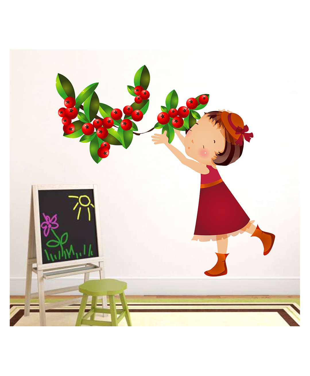Wallstick Baby Tree with Seeds wallsticker (Vinyl 80 cm x 77 cm)-image-35