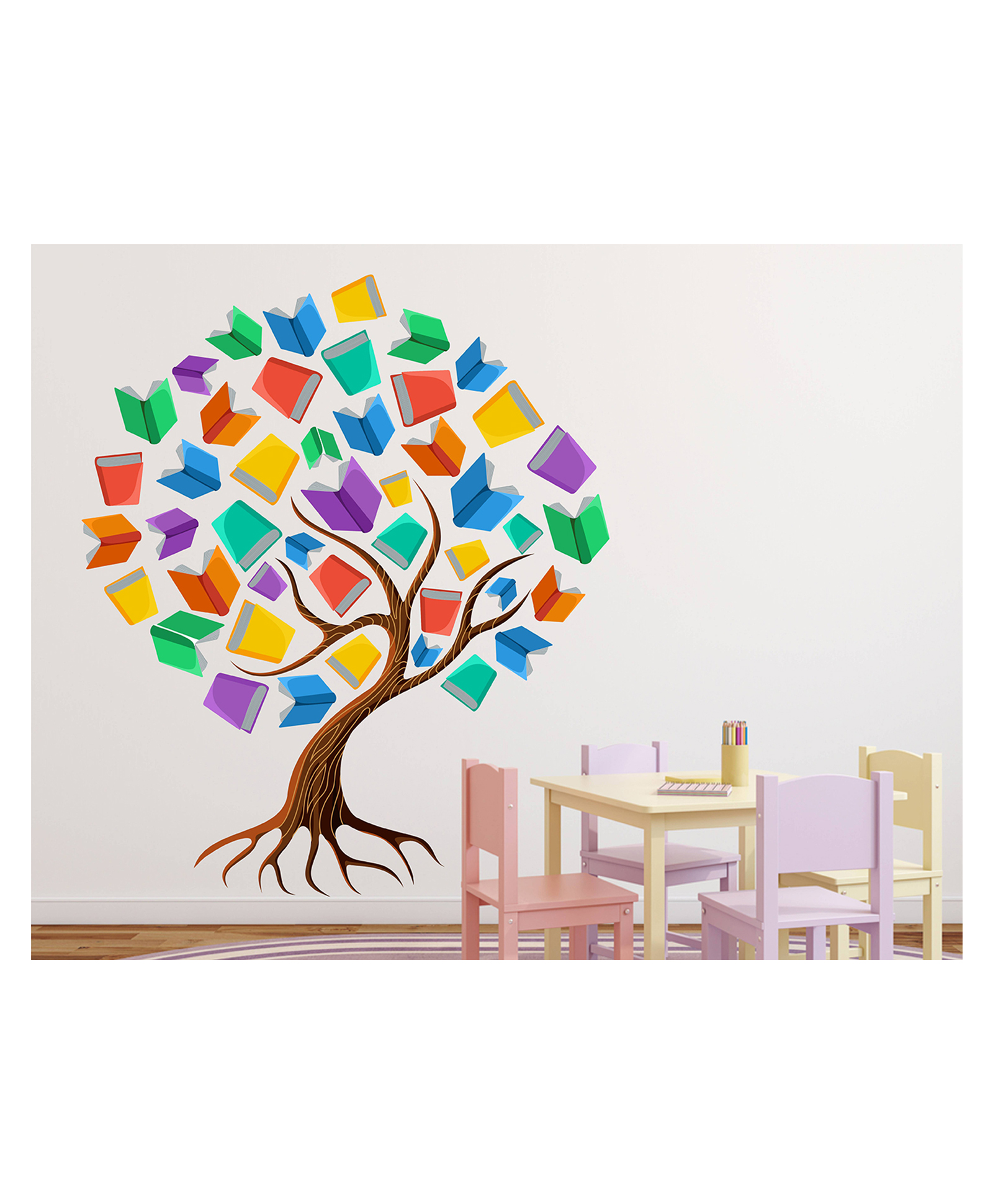 Wallstick Tree with Books wallsticker-picture-25