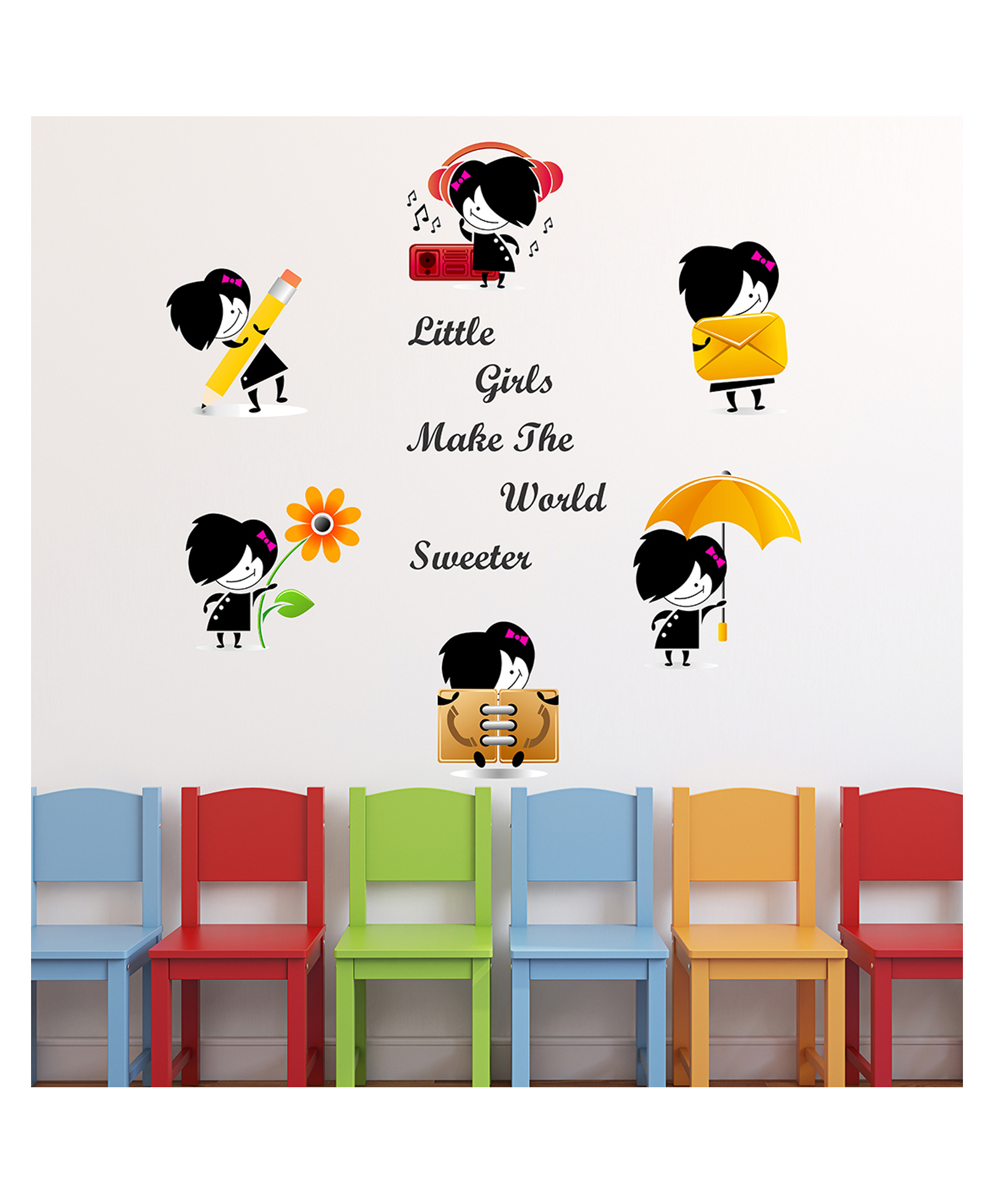 Wallstick Little Girls wallstickers-picture-10