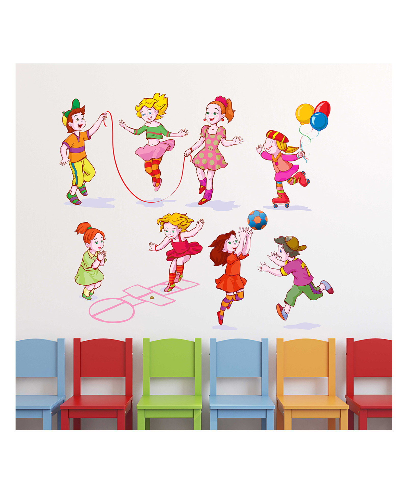 Wallstick Kids Playing wallstickers-picture-11