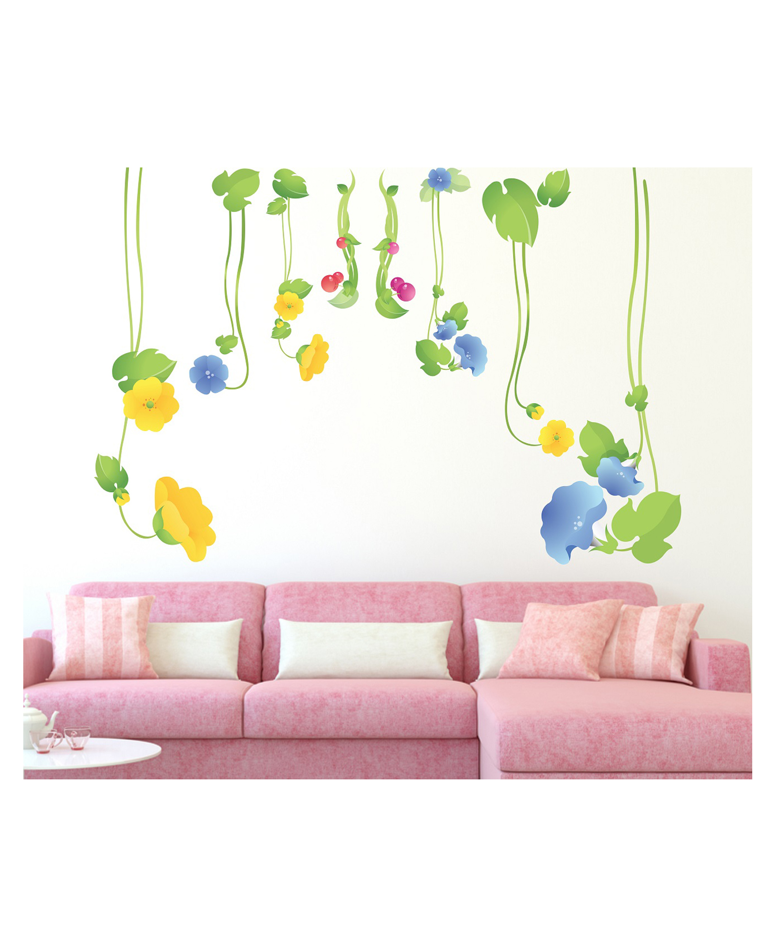 Wallstick Green Tree With Flowers Wallstickers-image-34