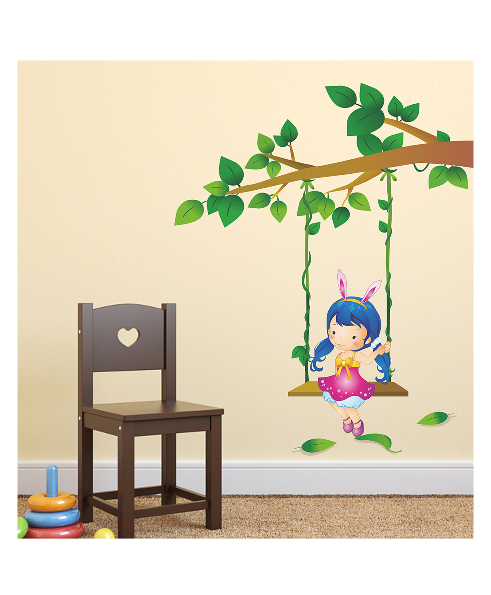 Wallstick Tree with Cute Girl  wallstickers-picture-24