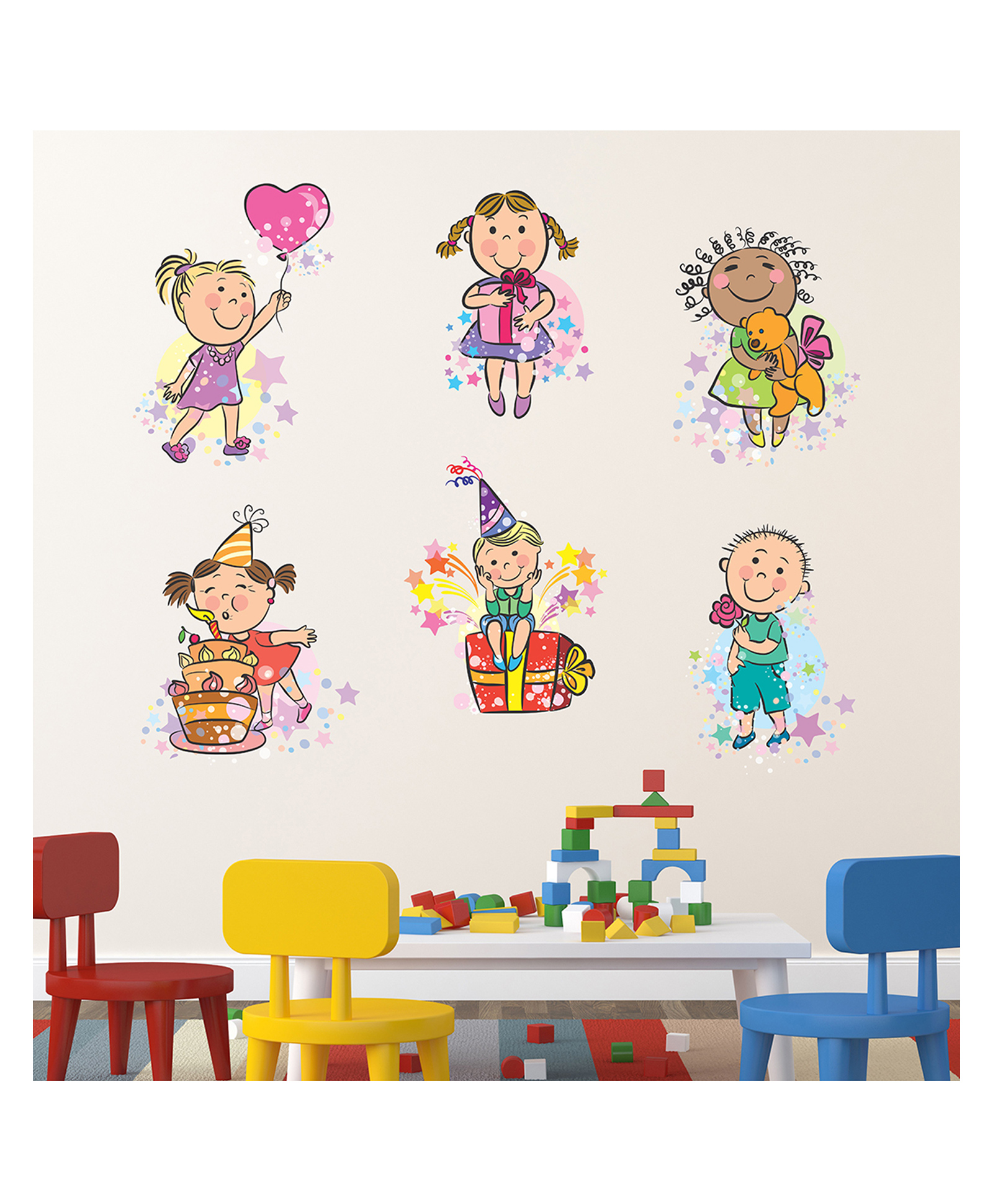Wallstick Playing Kids  wallstickers-picture-15