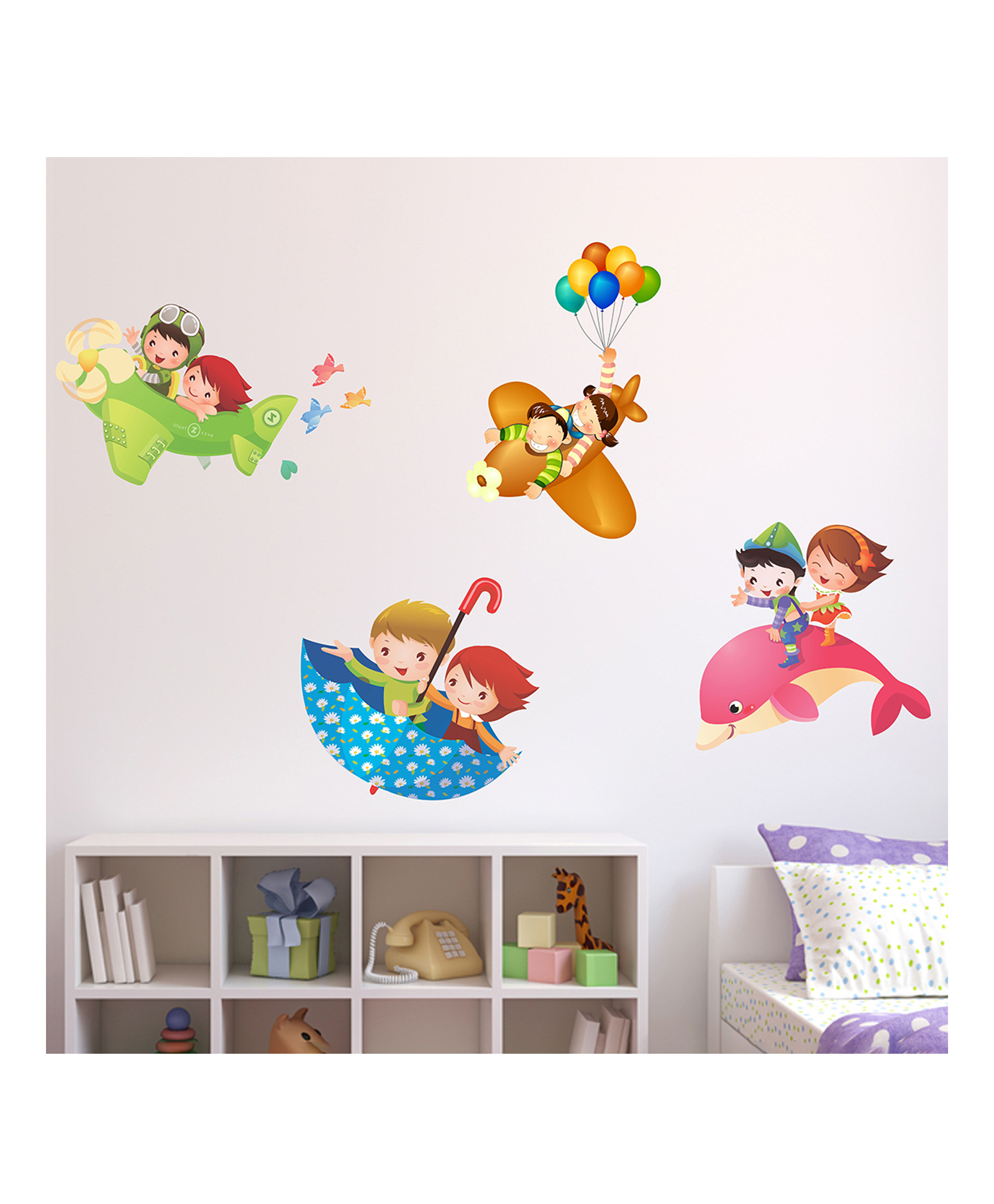 Wallstick Flying Kids wall sticker Vinyl-image-37