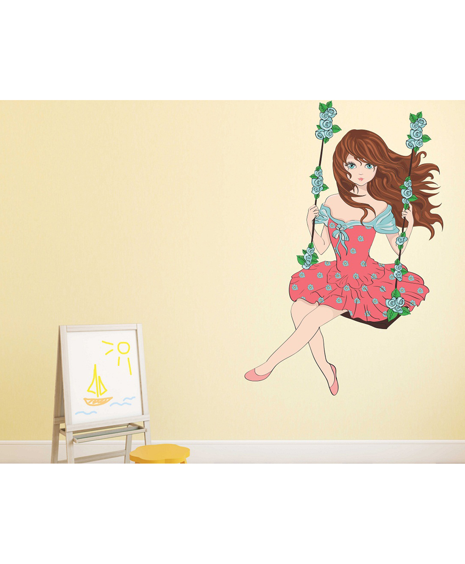 Wallstick Beautiful Girl wall sticker Vinyl-image-30