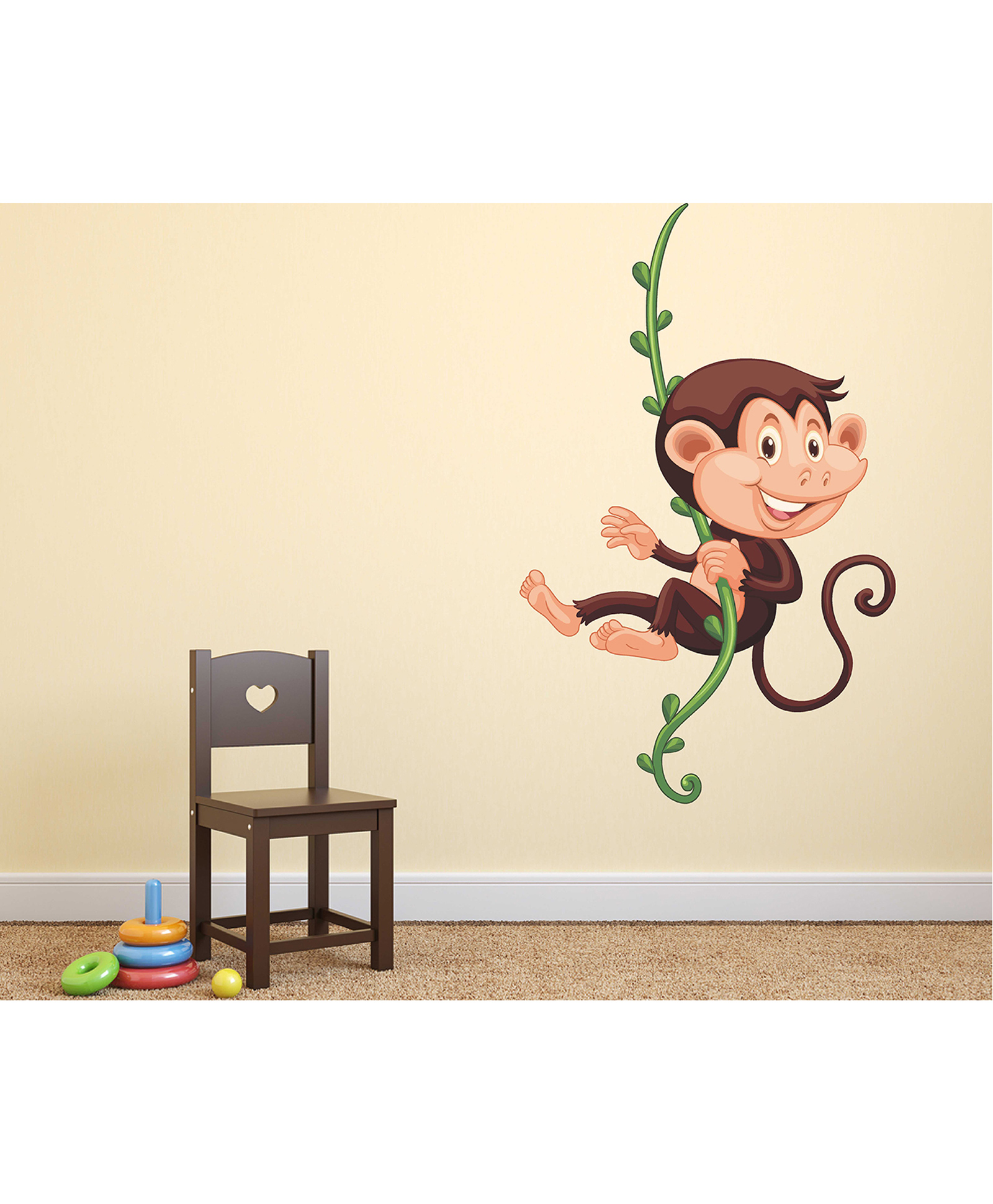 Wallstick Funny Monkey With Tree Wallsticker-image-40