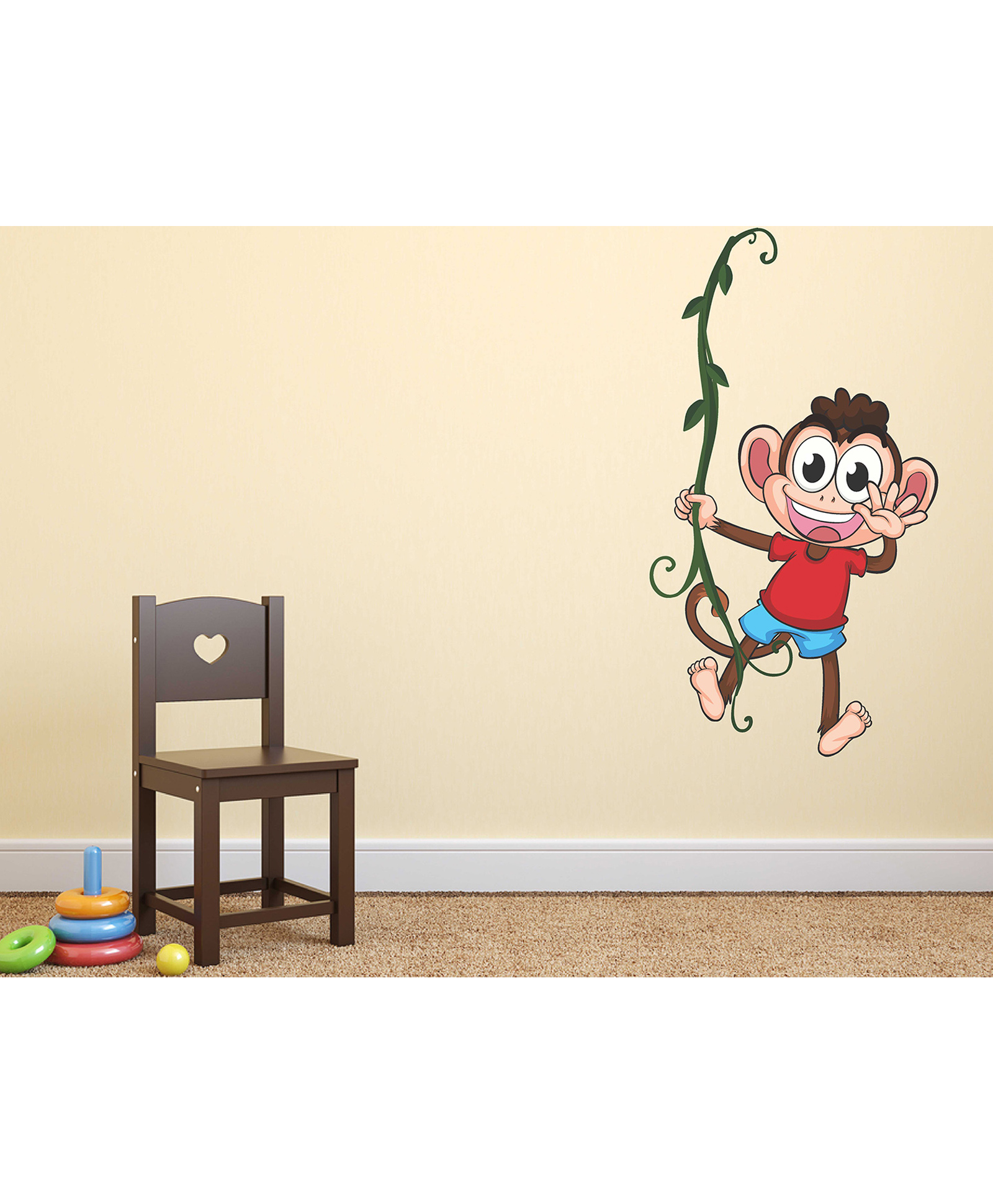 Wallstick Cute Monkey Wallsticker-picture-37