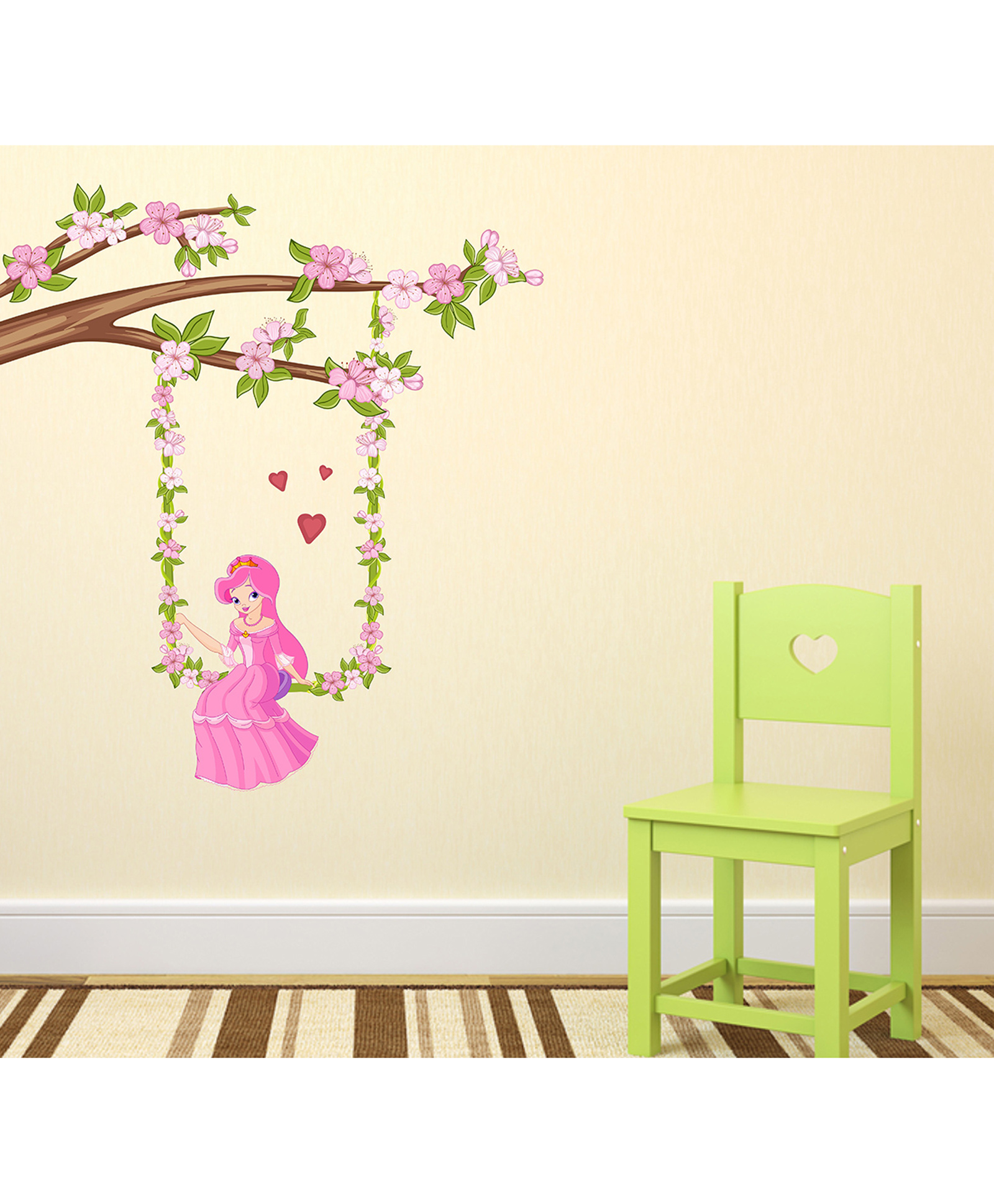 Wallstick Tree With Flower Girl Wallsticker-picture-23