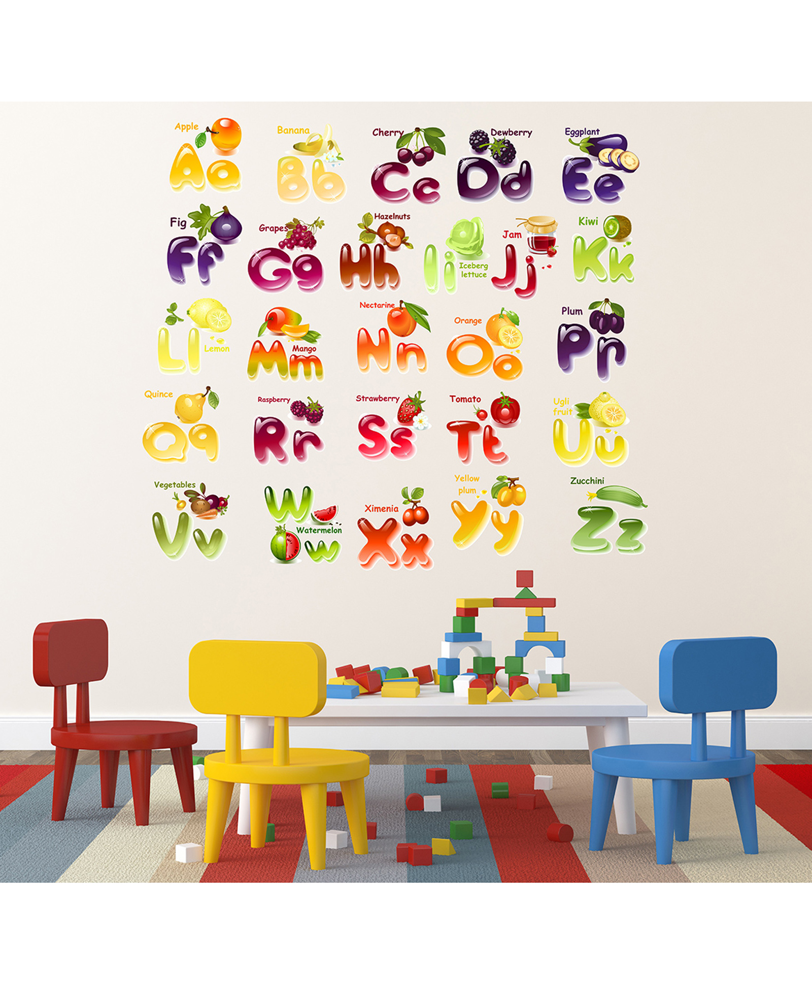 Wallstick Fruits Alphabets Wwallsticker-picture-22