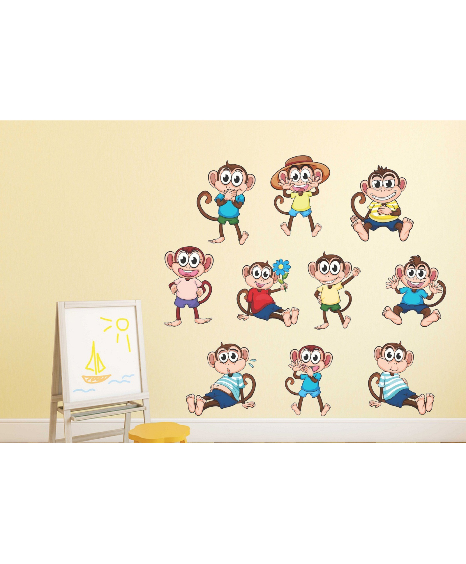 Wallstick Funny Monkeys wall sticker Vinyl-image-27