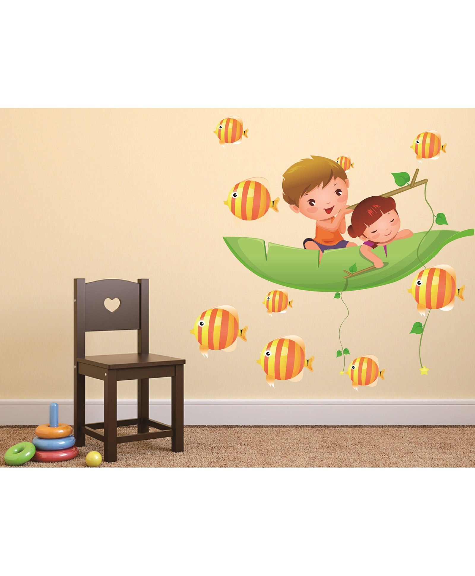 Wallstick Happy Kids wall sticker Vinyl-image-33