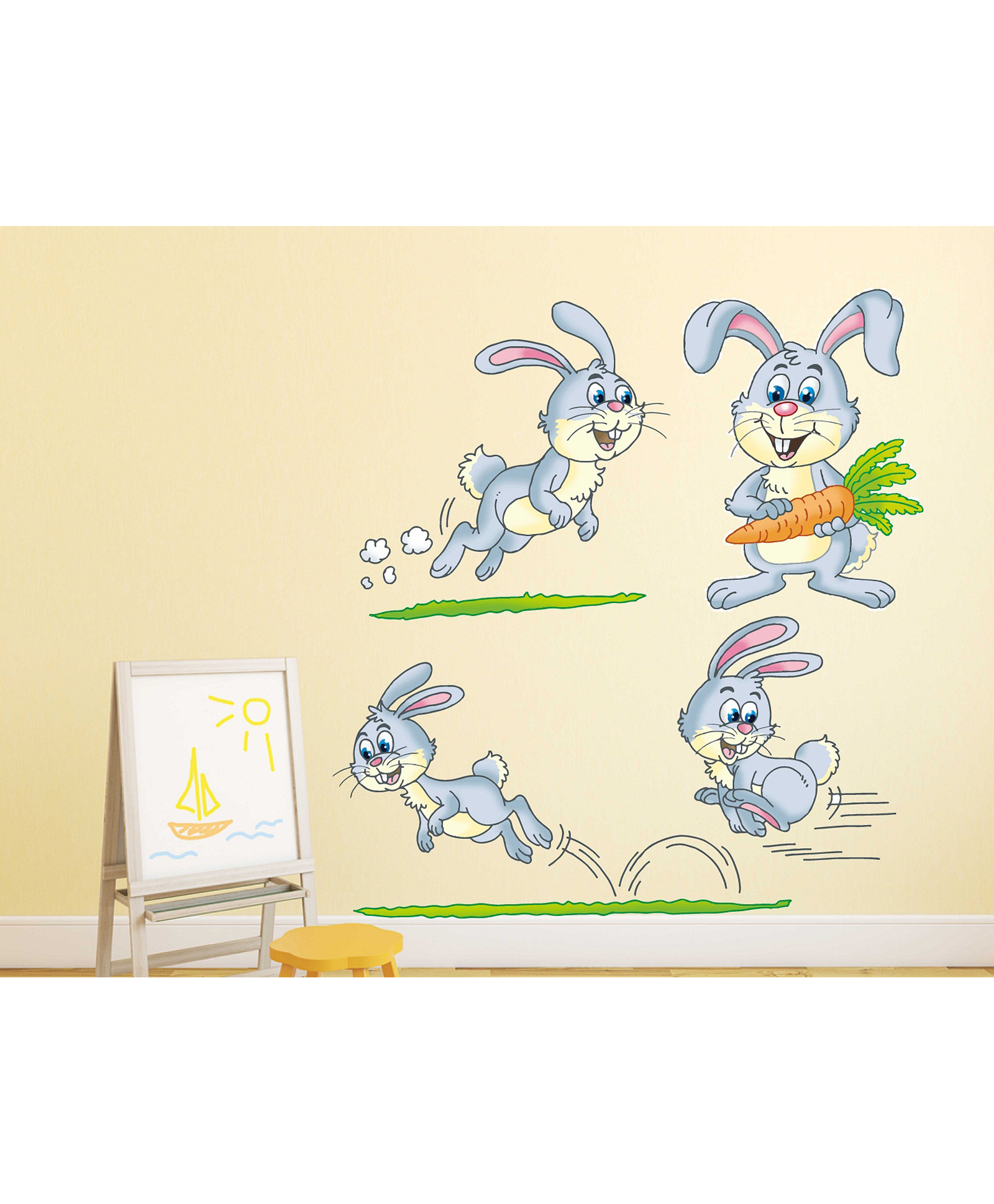 Wallstick Funny Bunny wall sticker Vinyl-image-25
