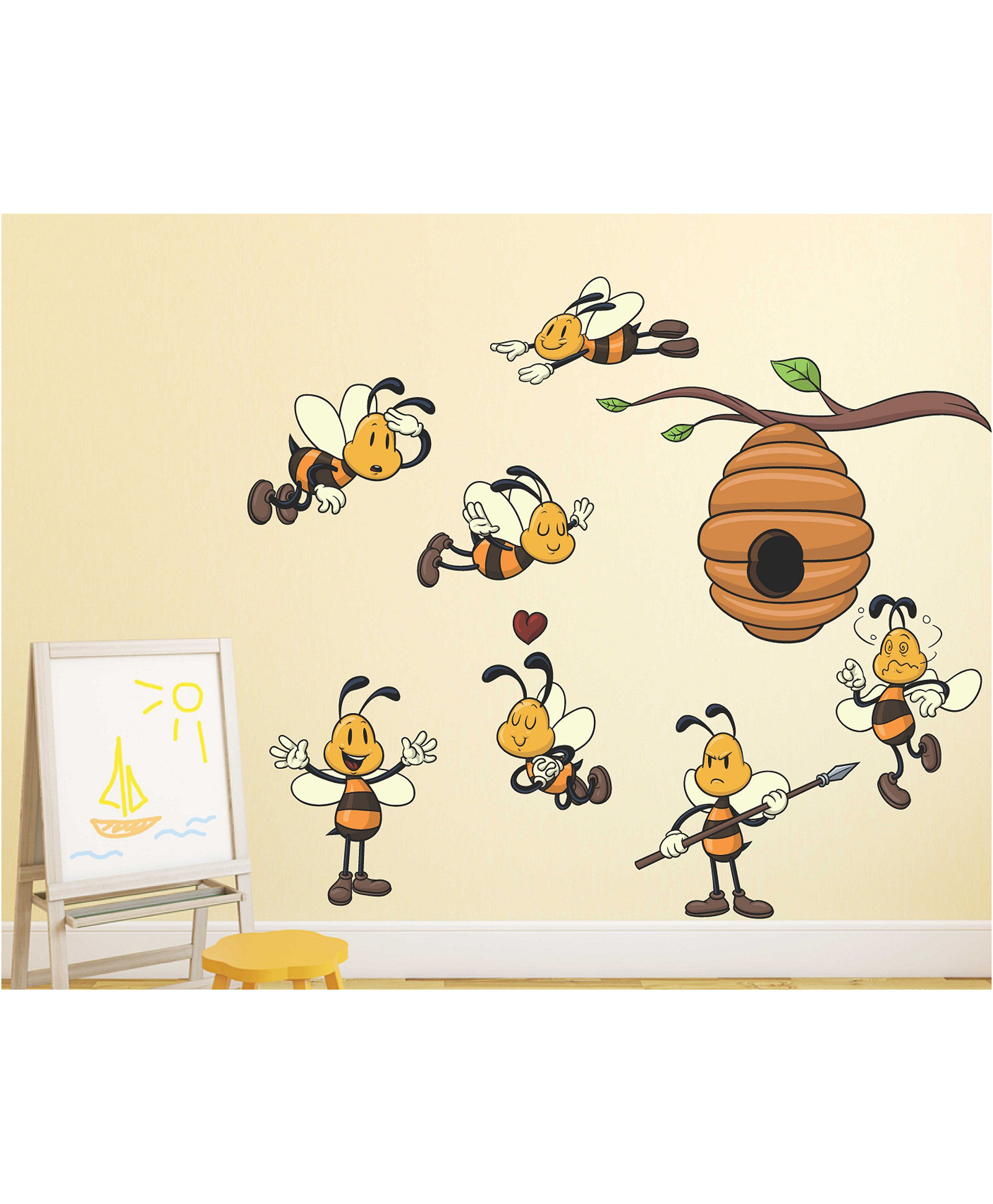 Wallstick Funny Honey bee wall sticker Vinyl-image-49