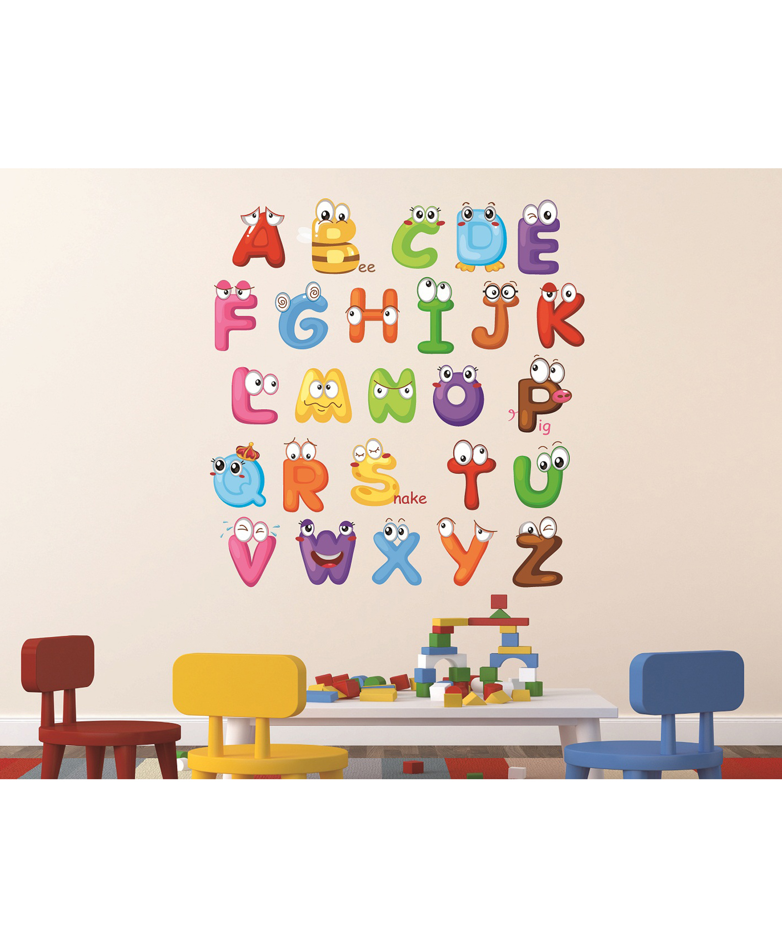 Wallstick Funny Alphabets wall sticker Vinyl-image-36