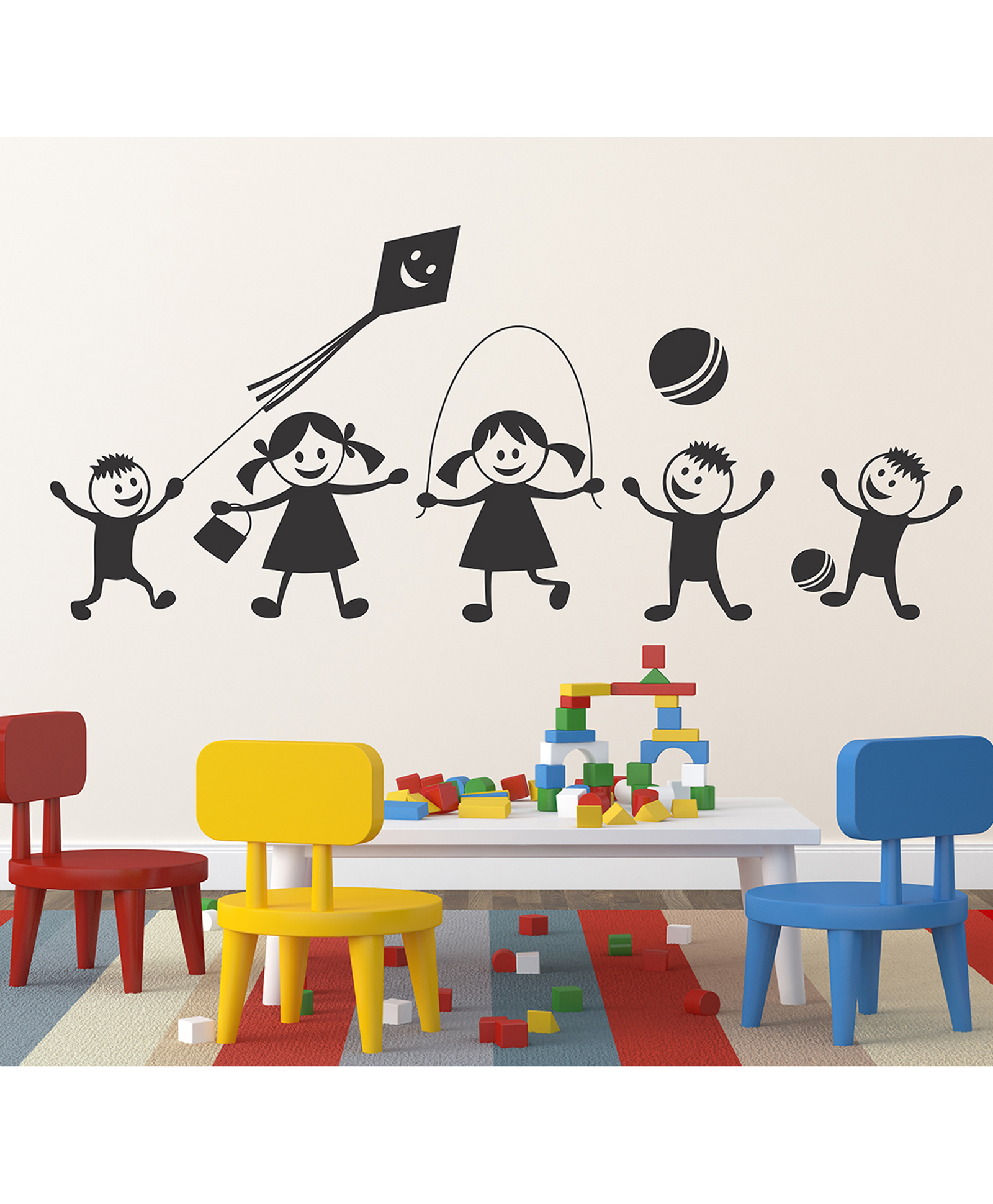 Wallstick Kids Playing Wallsticker-image-46