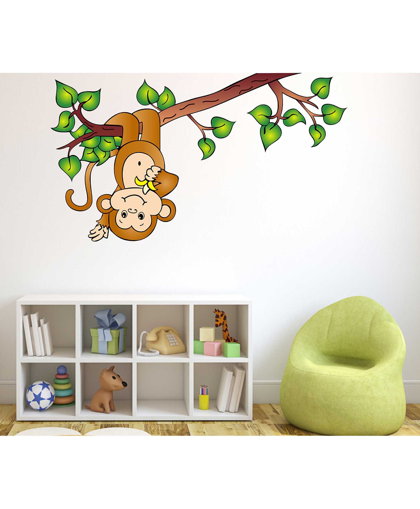 Wallstick Tree With Funny Monkey Wallsticker-picture-19