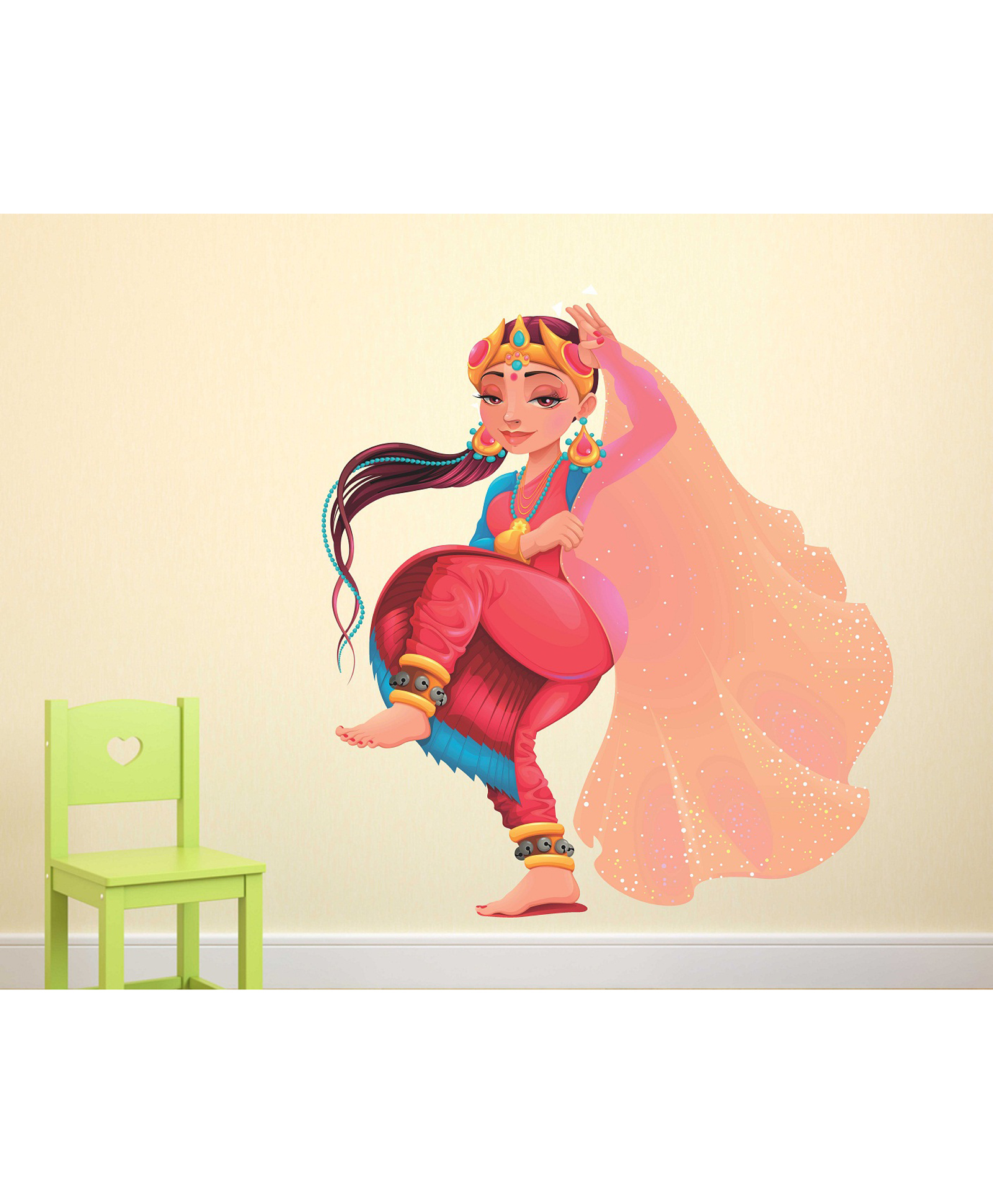Wallstick Indian Dance Pose Wallsticker-image-6
