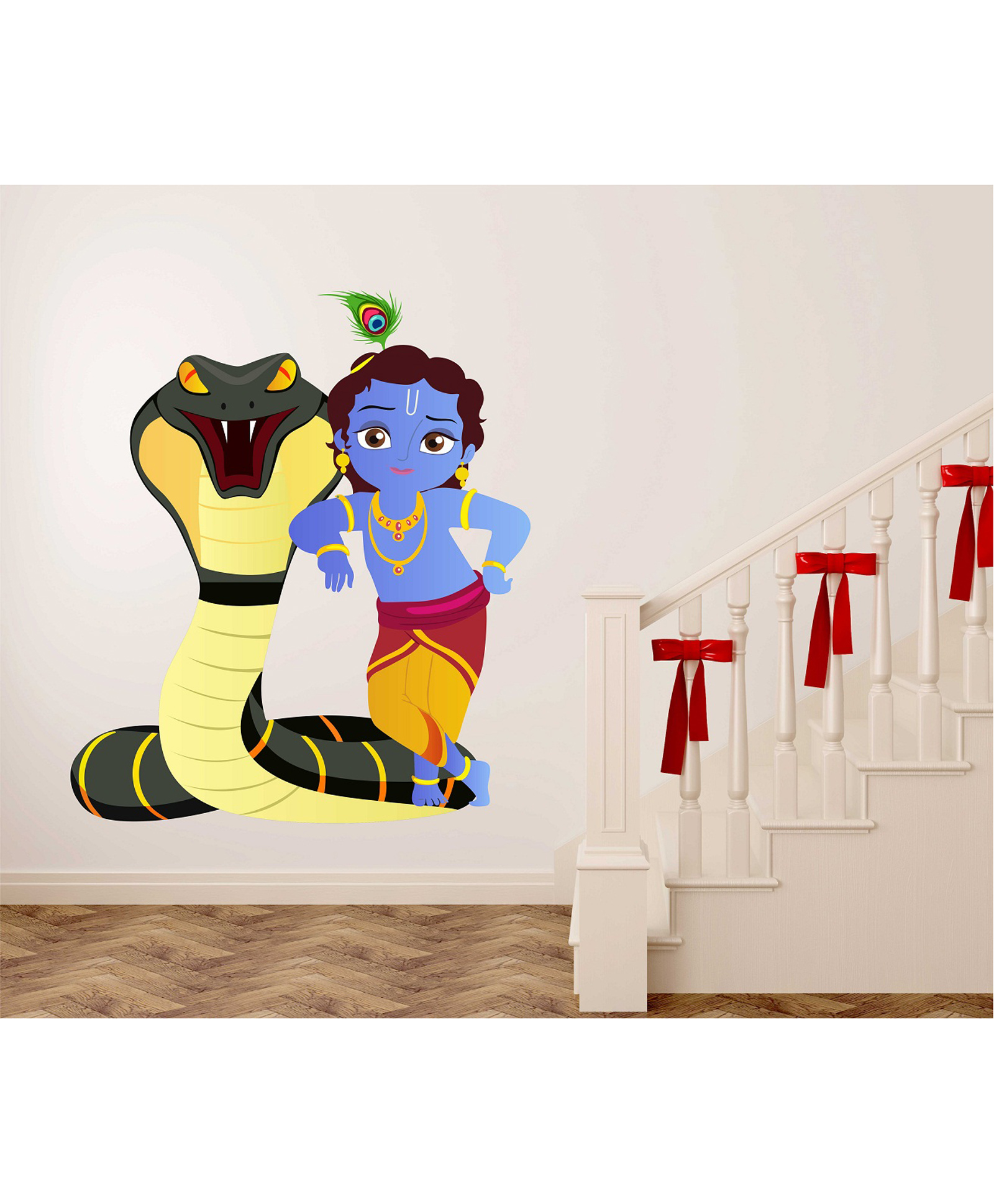 Wallstick Krishna With Snake Wallsticker-picture-22