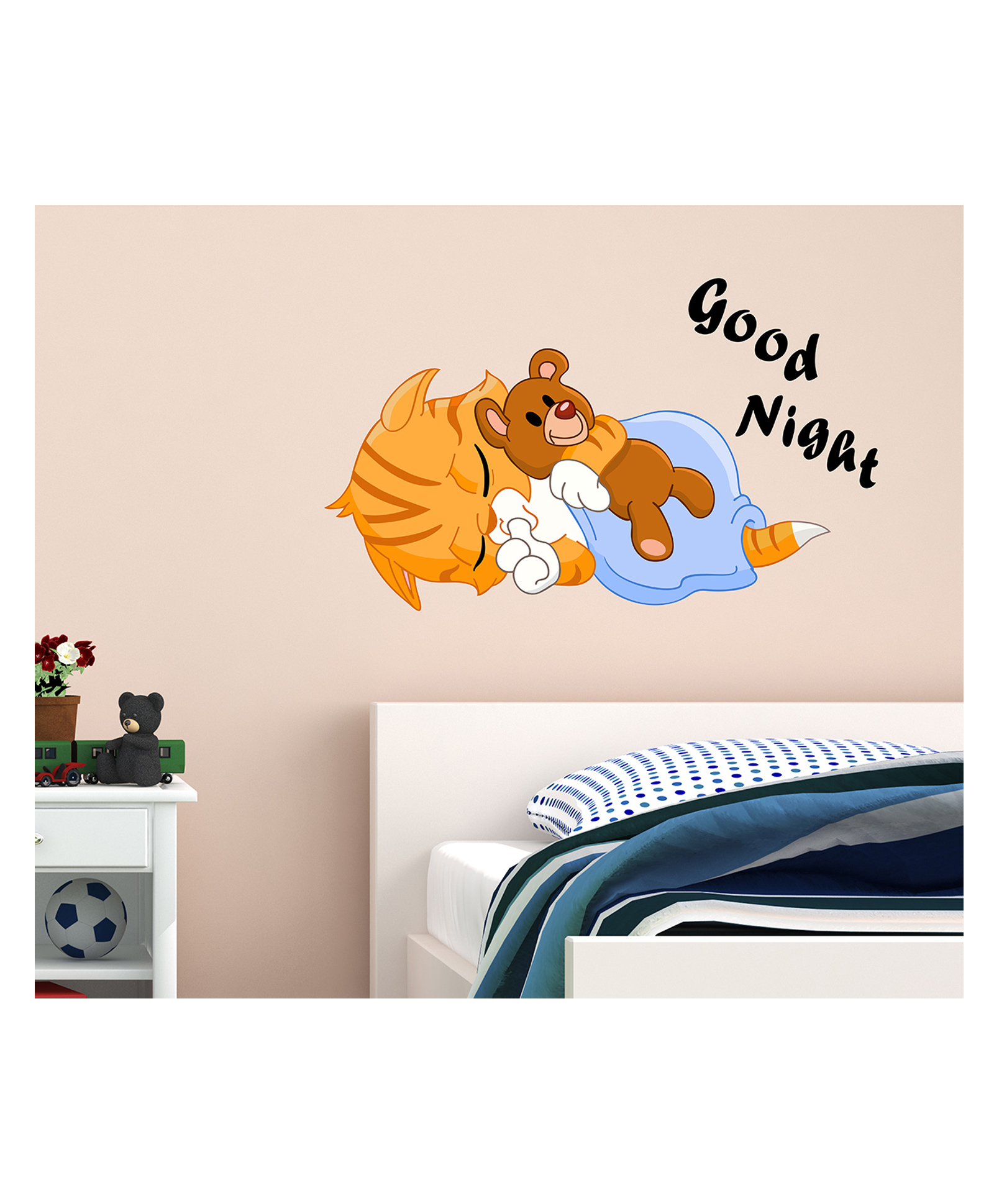 Wallstick cat with Teddy wallstickers-picture-20