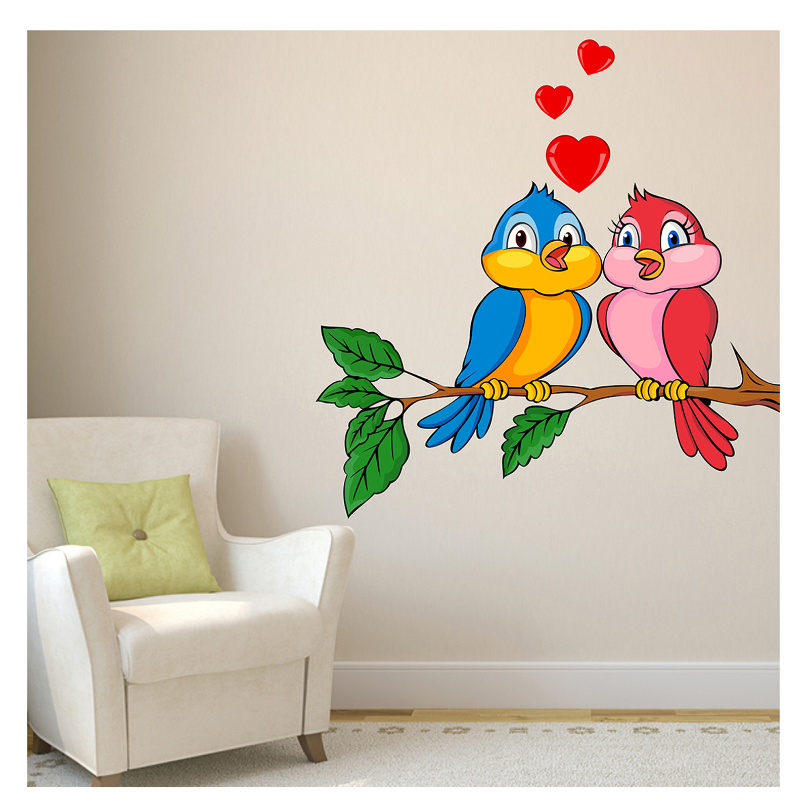 Wallstick Cute Love Birds Wallsticker-picture-25