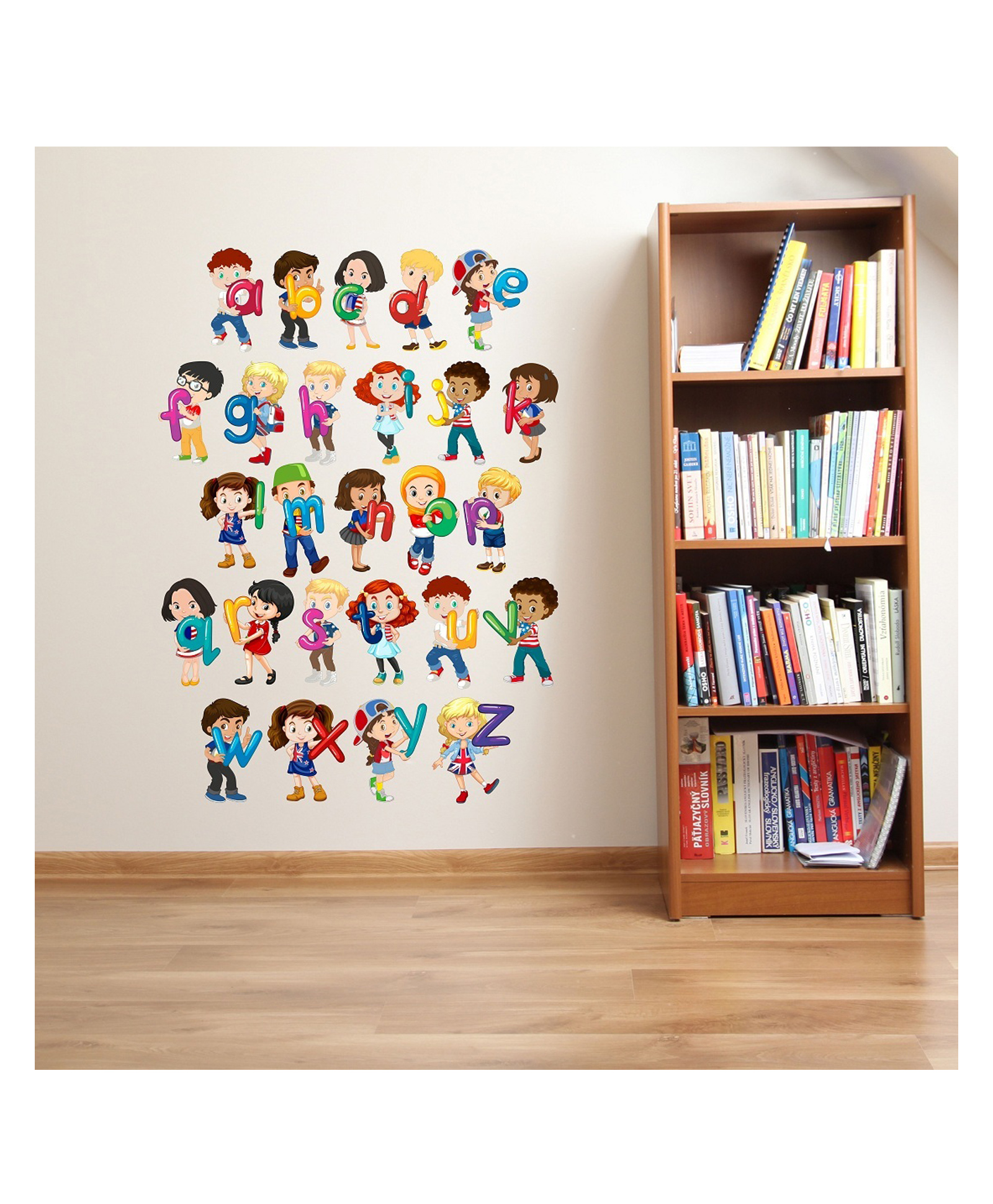 Wallstick Happy Kids With Alphabets Wallsticker-picture-15