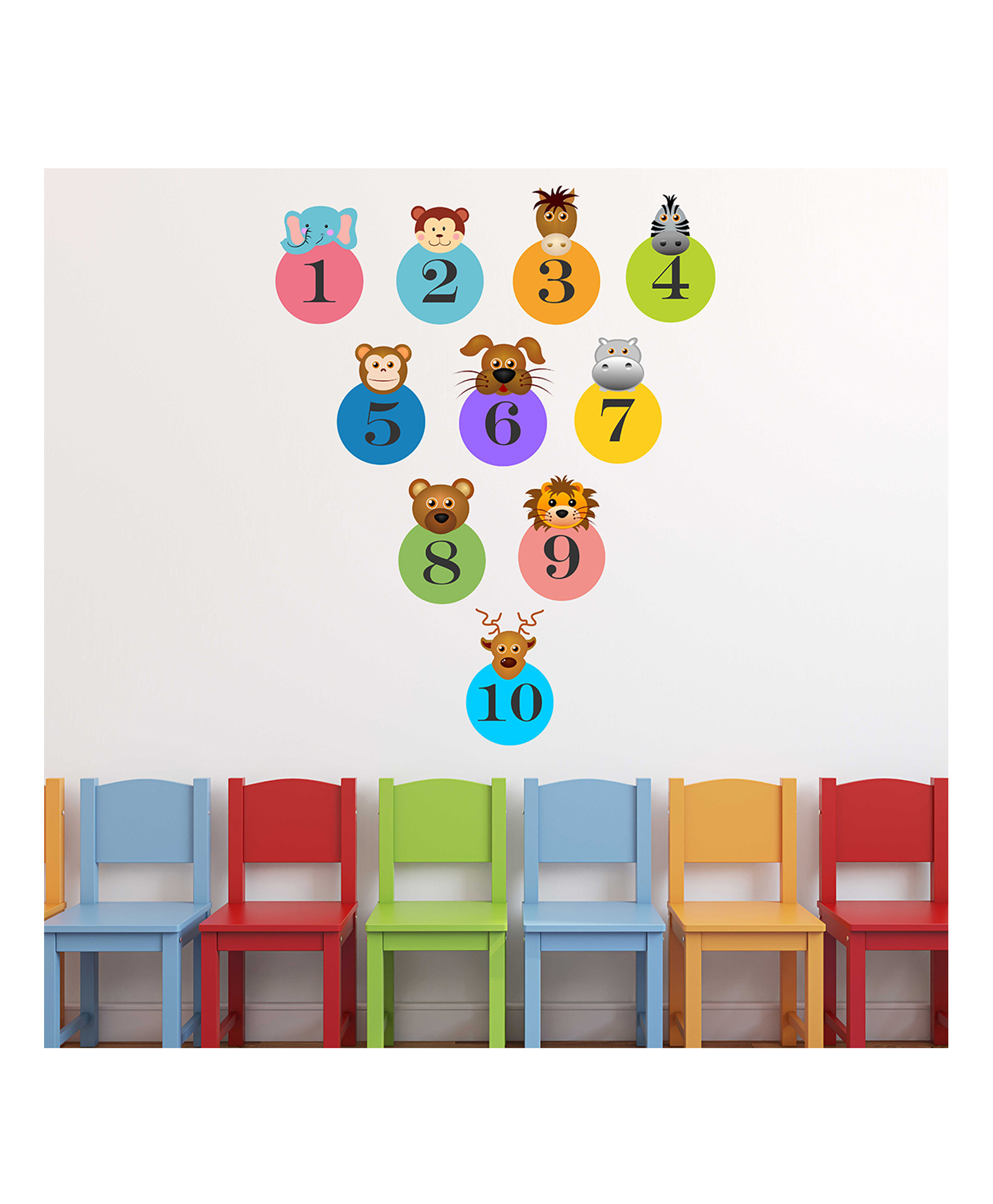 Wallstick Happy Animals with Numbers wall sticker Vinyl-picture-31