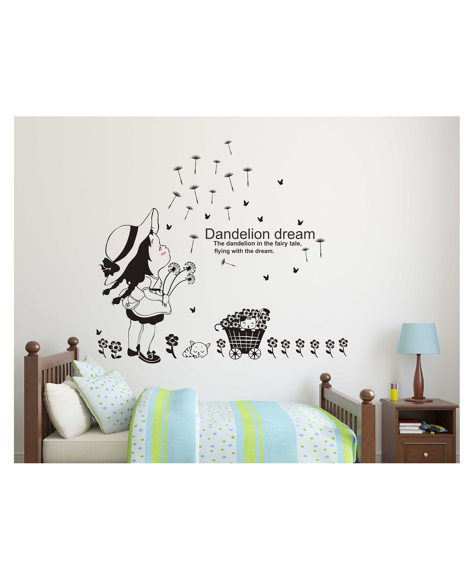 Wallstick Little Girl With Dreaming Quotes Wallsticker-image-19