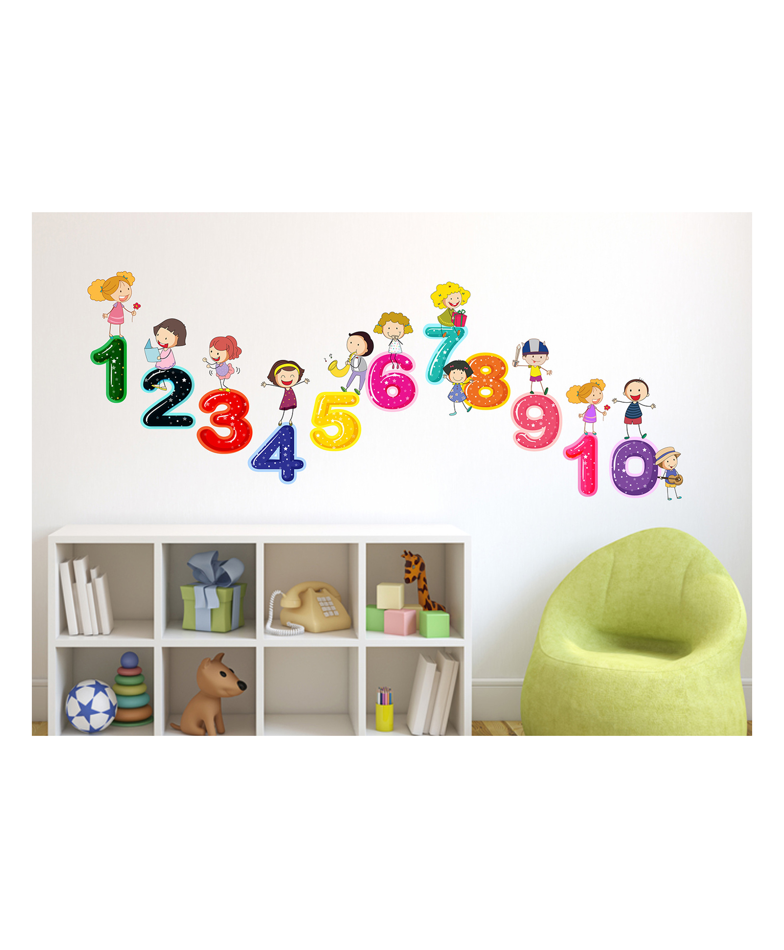 Wallstick Happy Kids with Numbers wall sticker Vinyl-picture-32