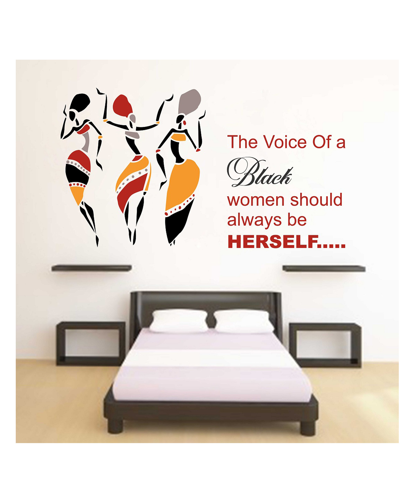 Wallstick "Colourful African Lady"wallstickers (Vinyl 80 cm x 50 cm)-image-14