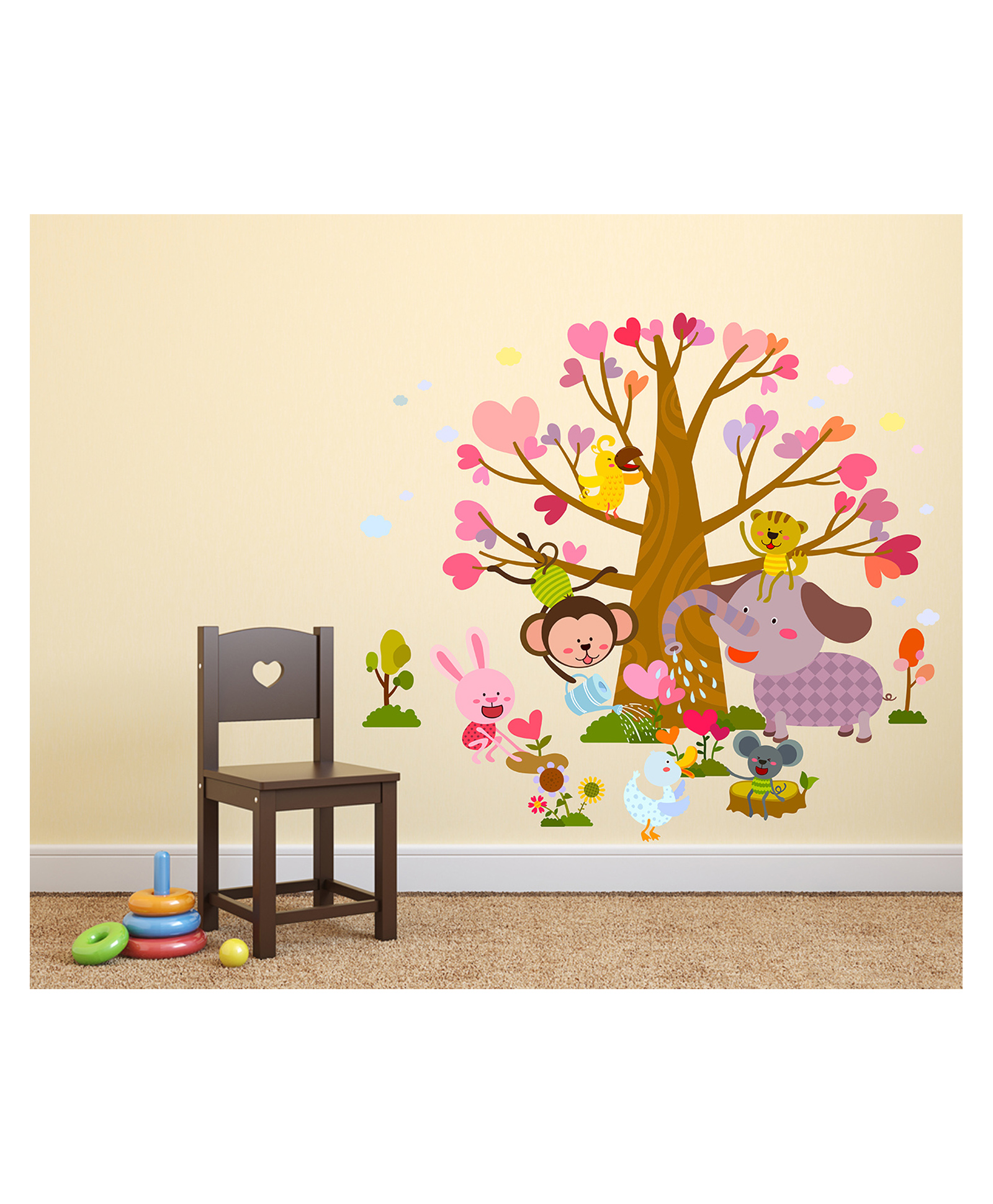 Wallstick Cartoon Animals with treel wallstickers-picture-27