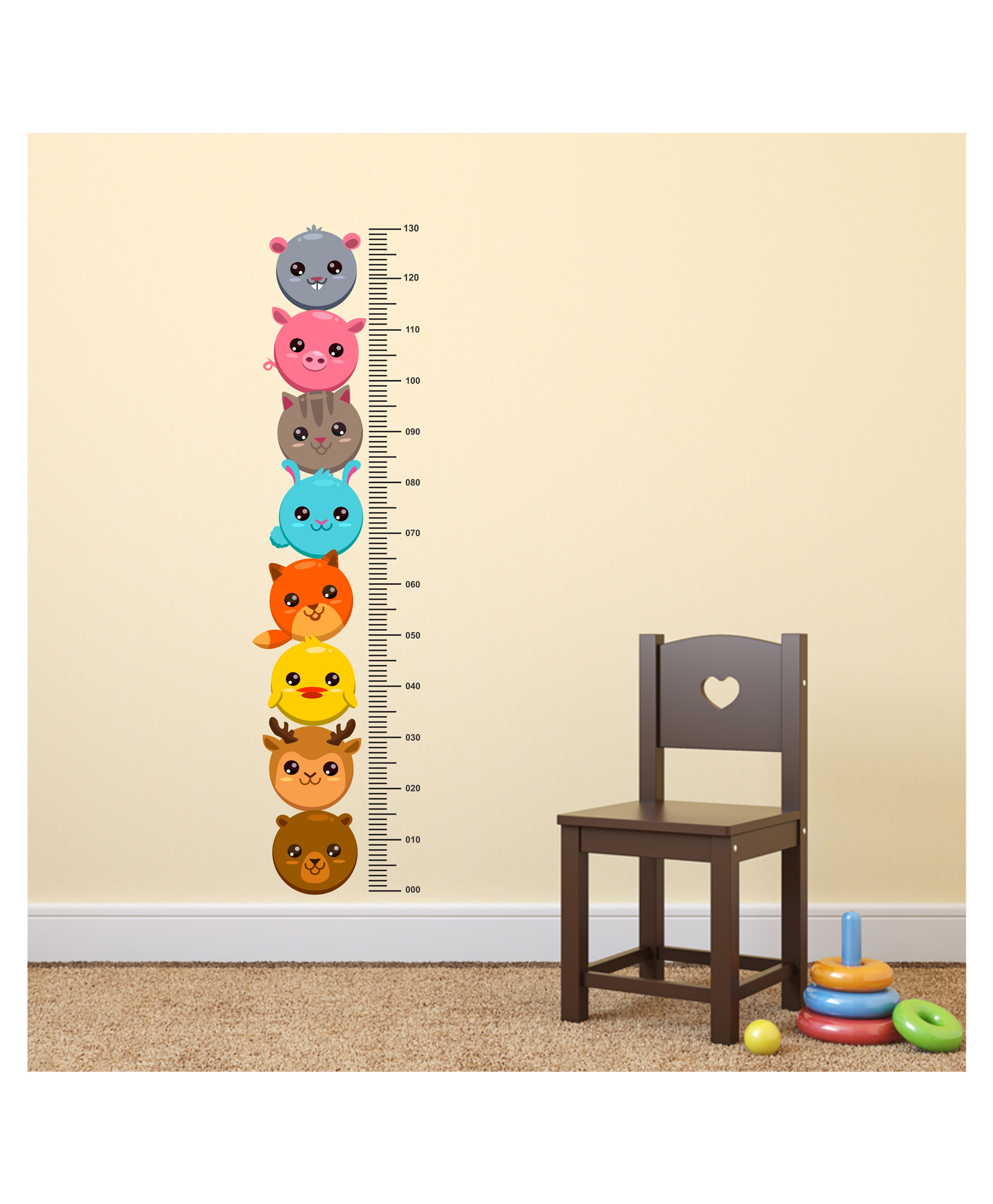 Wallstick Animals with Height Chart wallstickers-picture-23