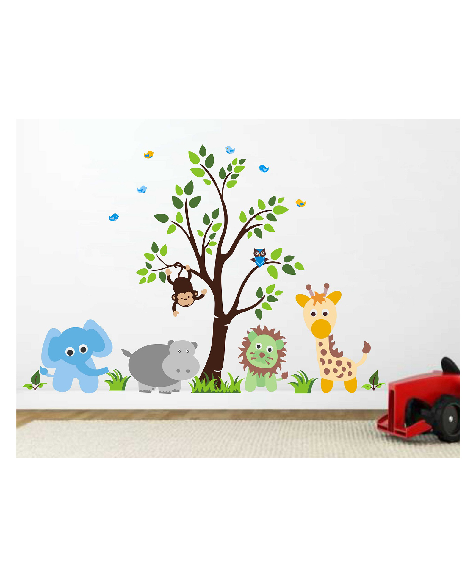 Wallstick Cartoon Animals with Tree wallstickers-image-43