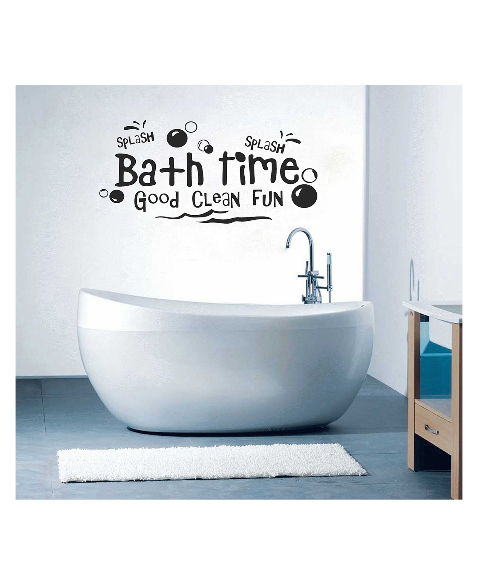 Wallstick Bath time with Quotes wallstickers Vinyl-image-43